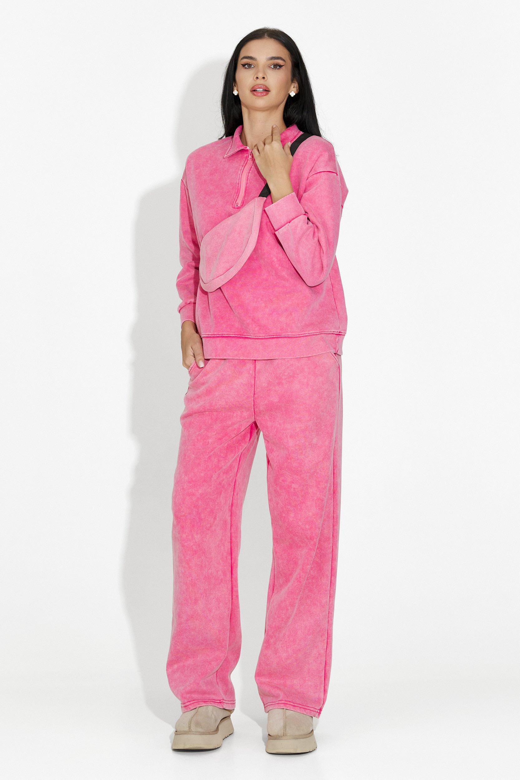 Дамско кежуал облекло за тренировка в розово Dionea Bogas