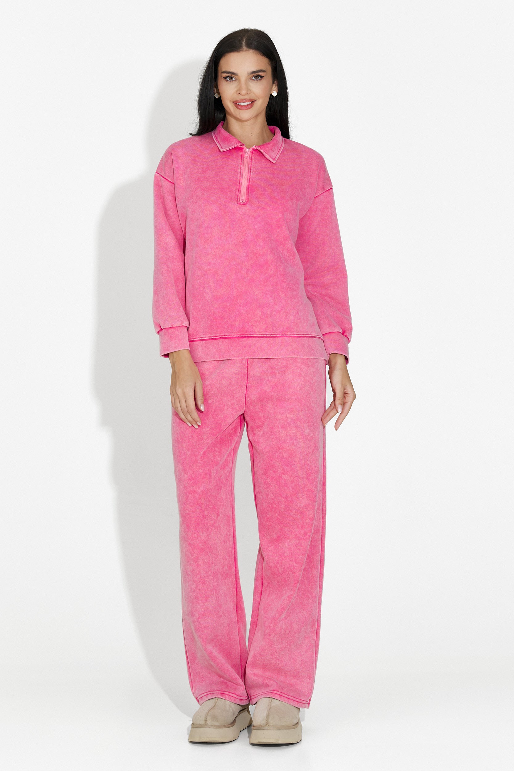 Дамско кежуал облекло за тренировка в розово Dionea Bogas