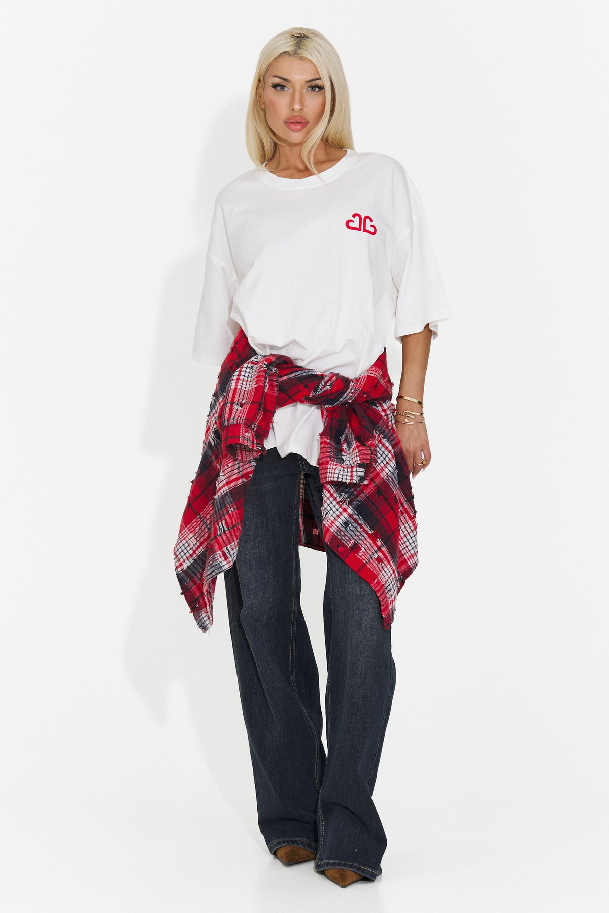 Tricou casual alb Mytlaova Bogas