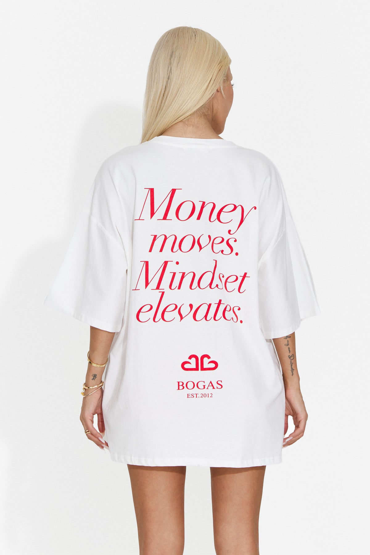 Tricou casual alb Synreyra Bogas