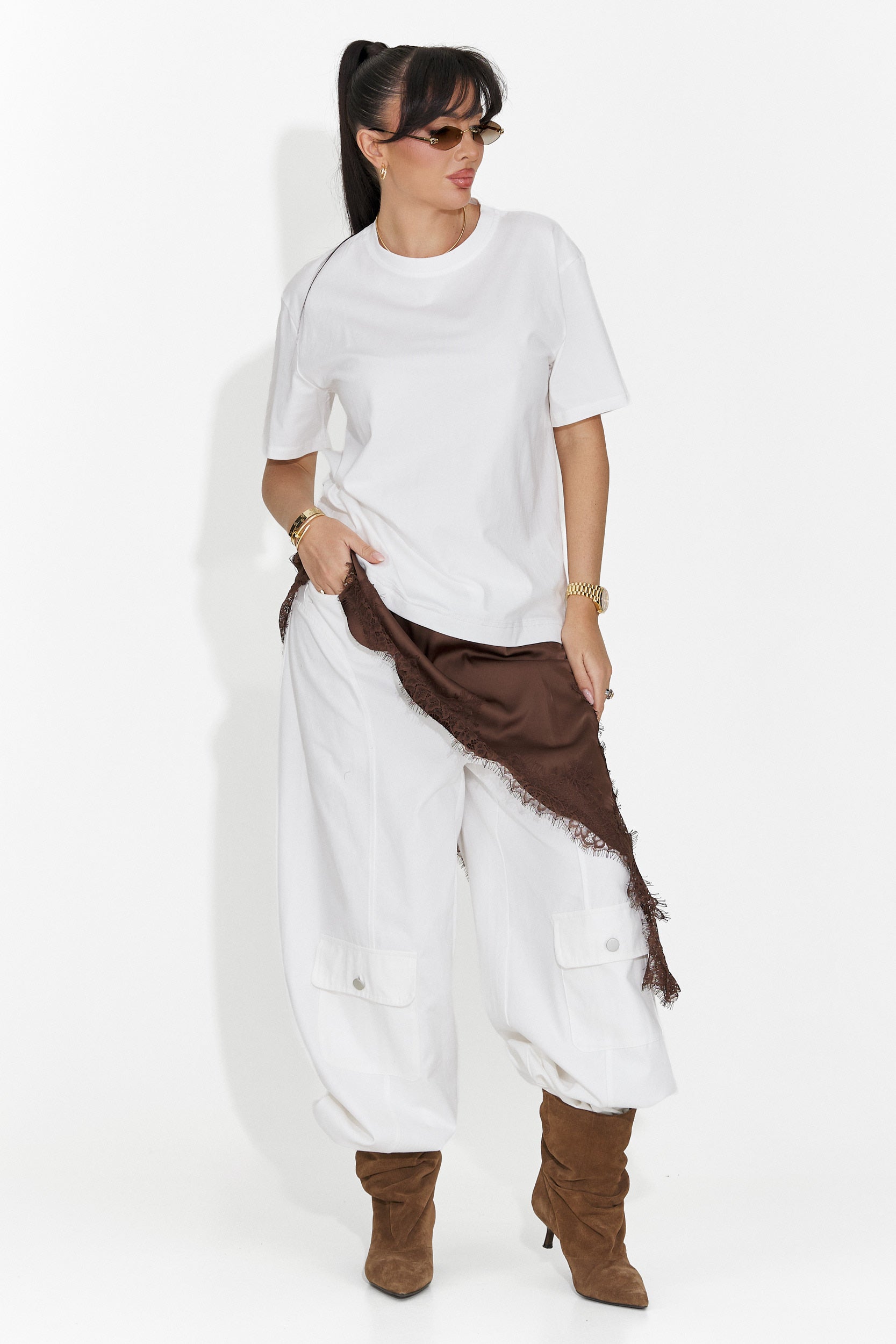 Дамска ежедневна бяла тениска Arkana Bogas