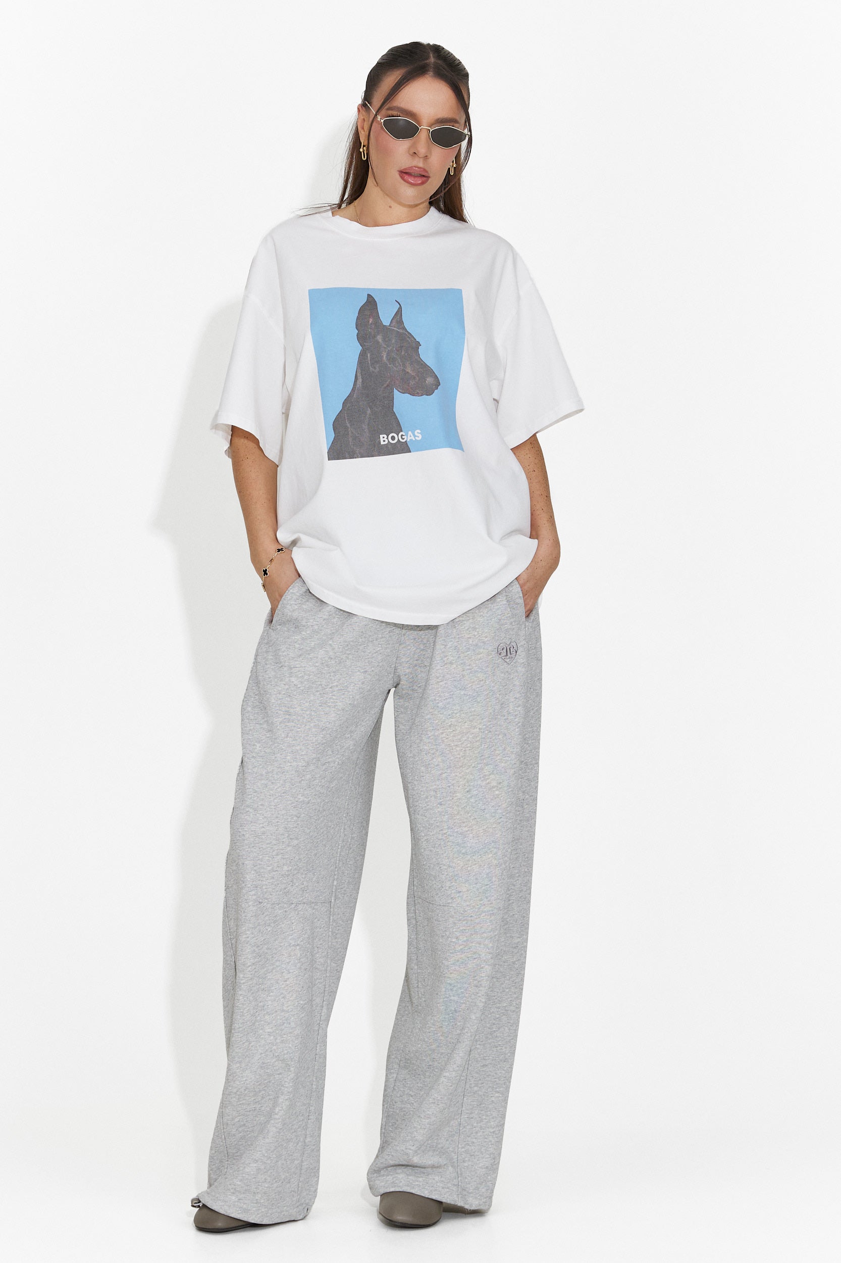 Дамска ежедневна бяла тениска Solenia Bogas