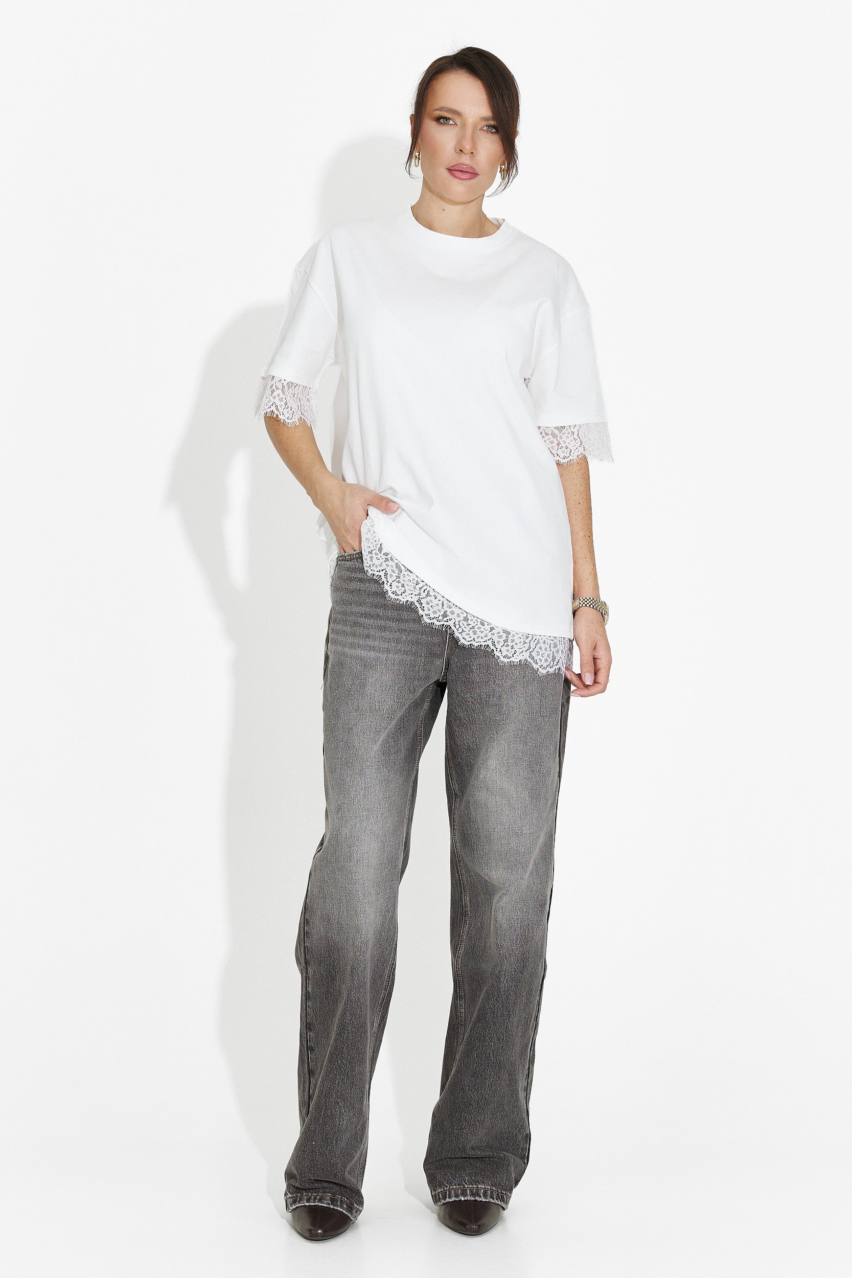 Дамска ежедневна бяла тениска Wilda Bogas