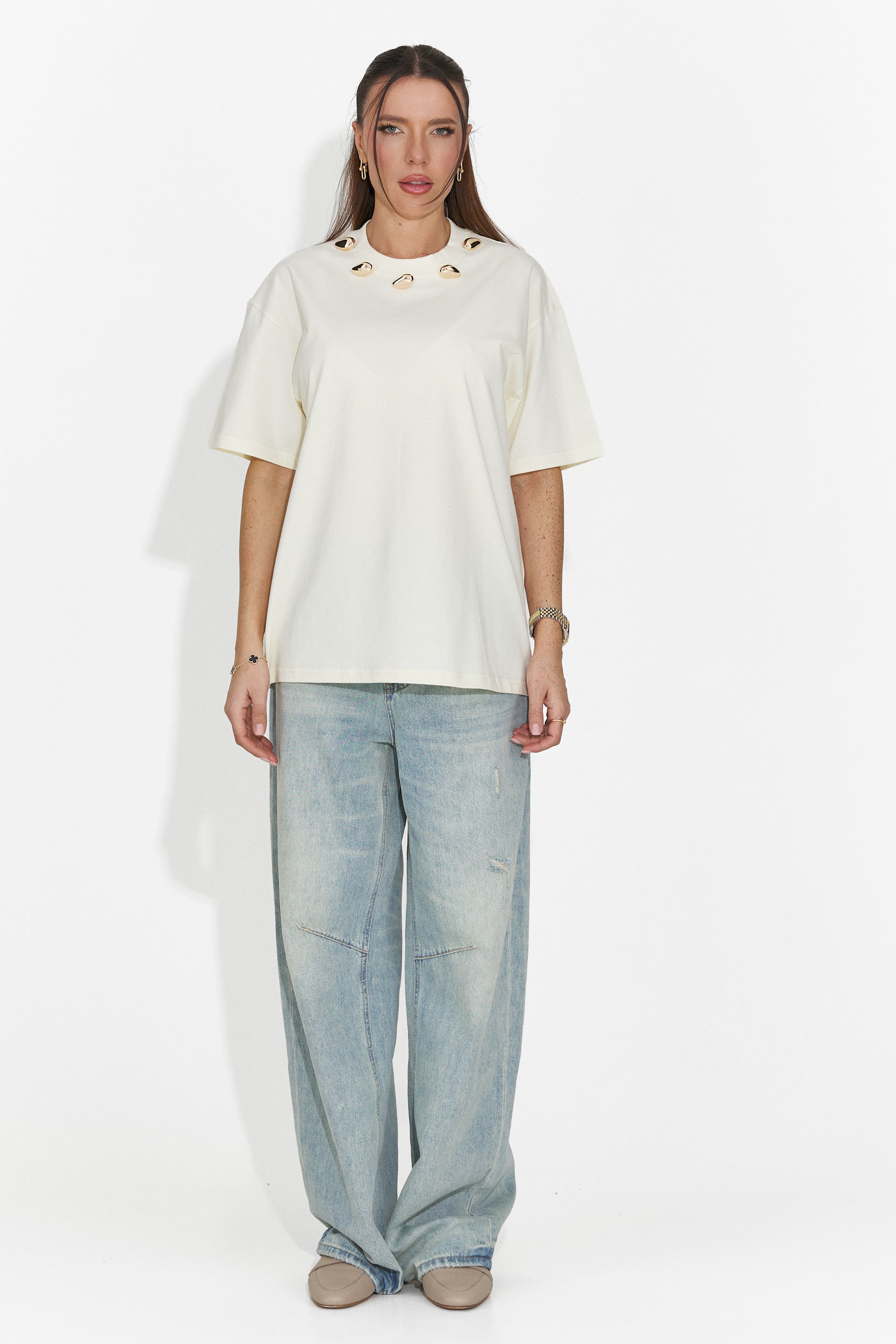 Кежуал дамска жълта тениска Cristelia Bogas