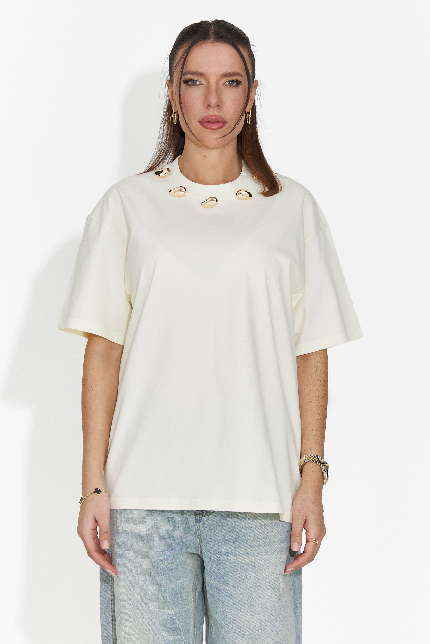 Кежуал дамска жълта тениска Cristelia Bogas