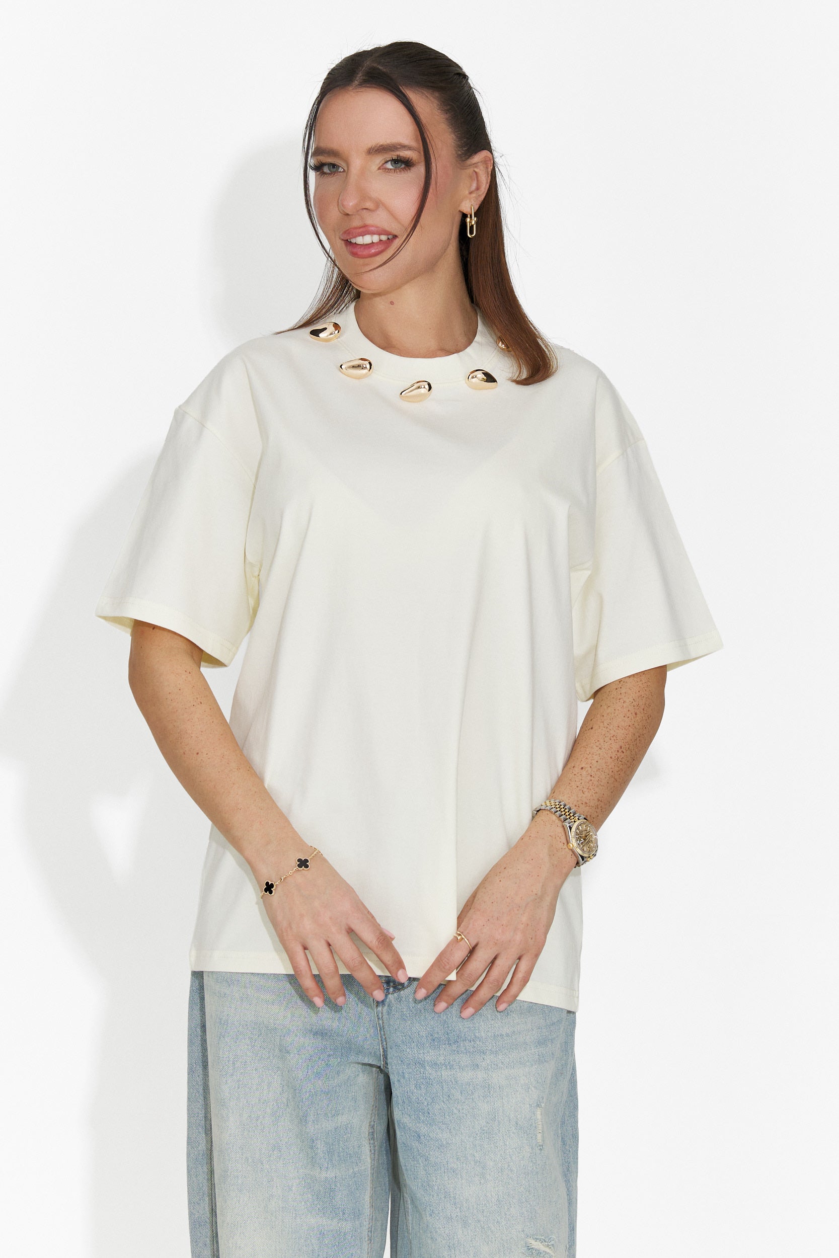 Кежуал дамска жълта тениска Cristelia Bogas