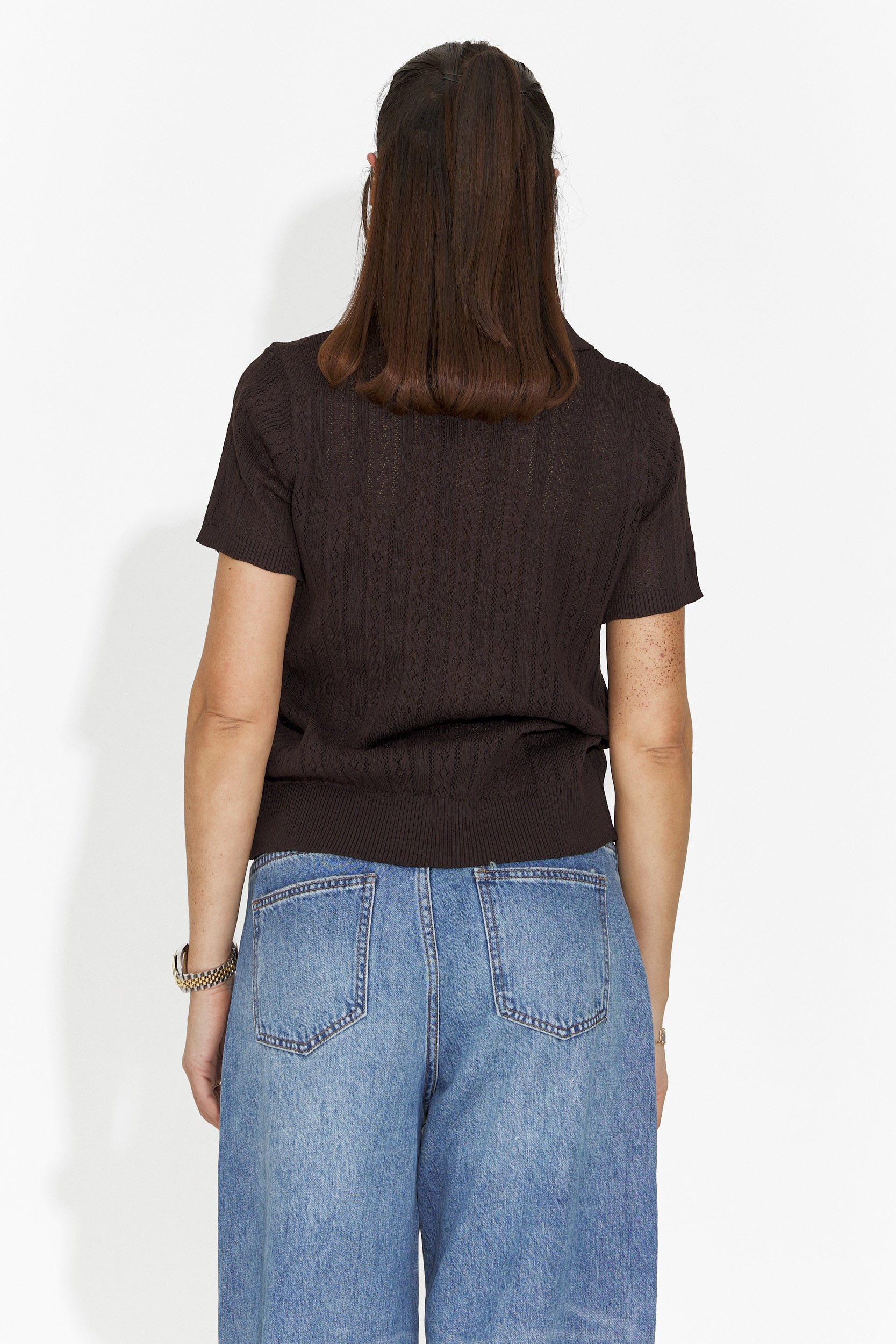 Дамска ежедневна кафява тениска Nerida Bogas