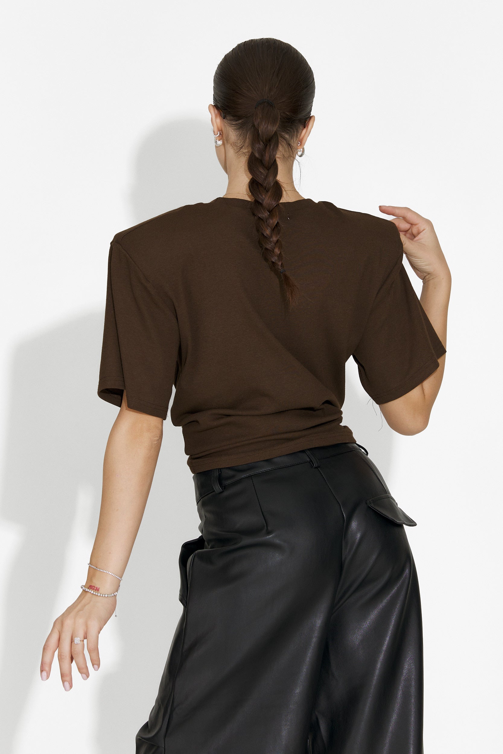 Кафява дамска блуза за ежедневие Norelia Bogas