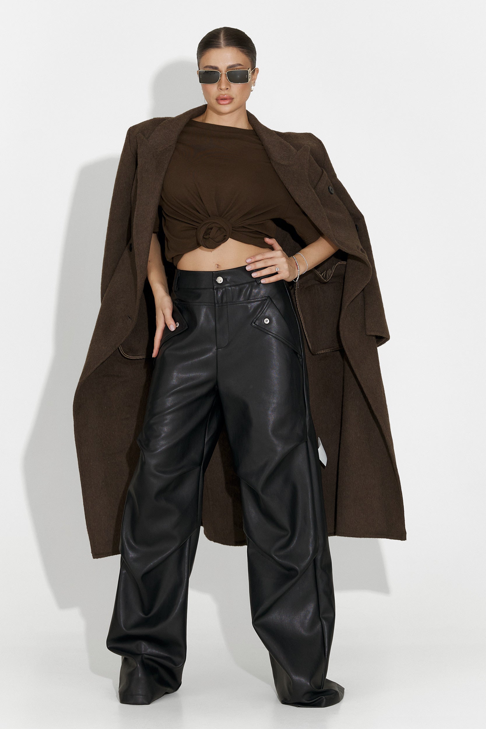 Кафява дамска блуза за ежедневие Norelia Bogas