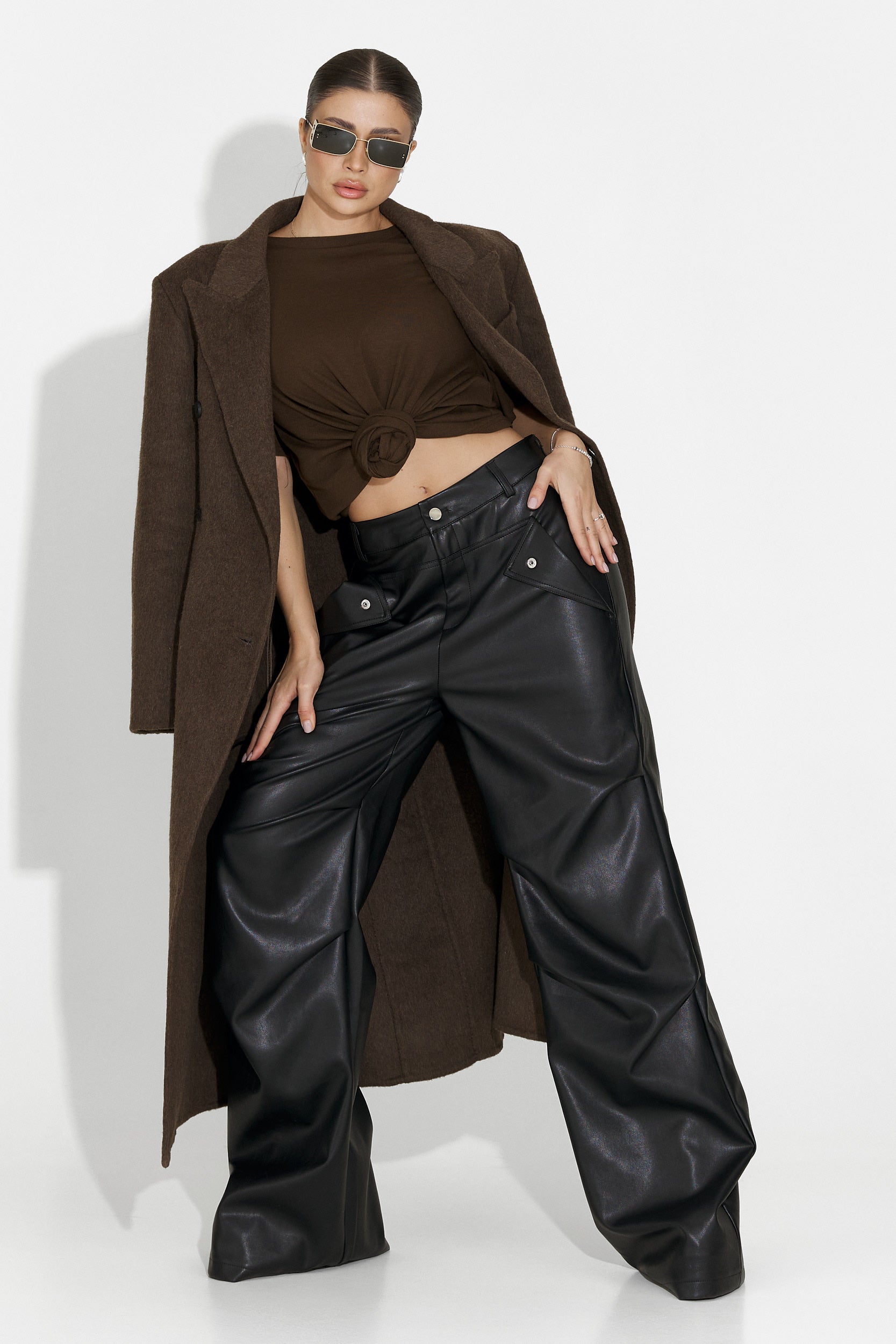 Кафява дамска блуза за ежедневие Norelia Bogas