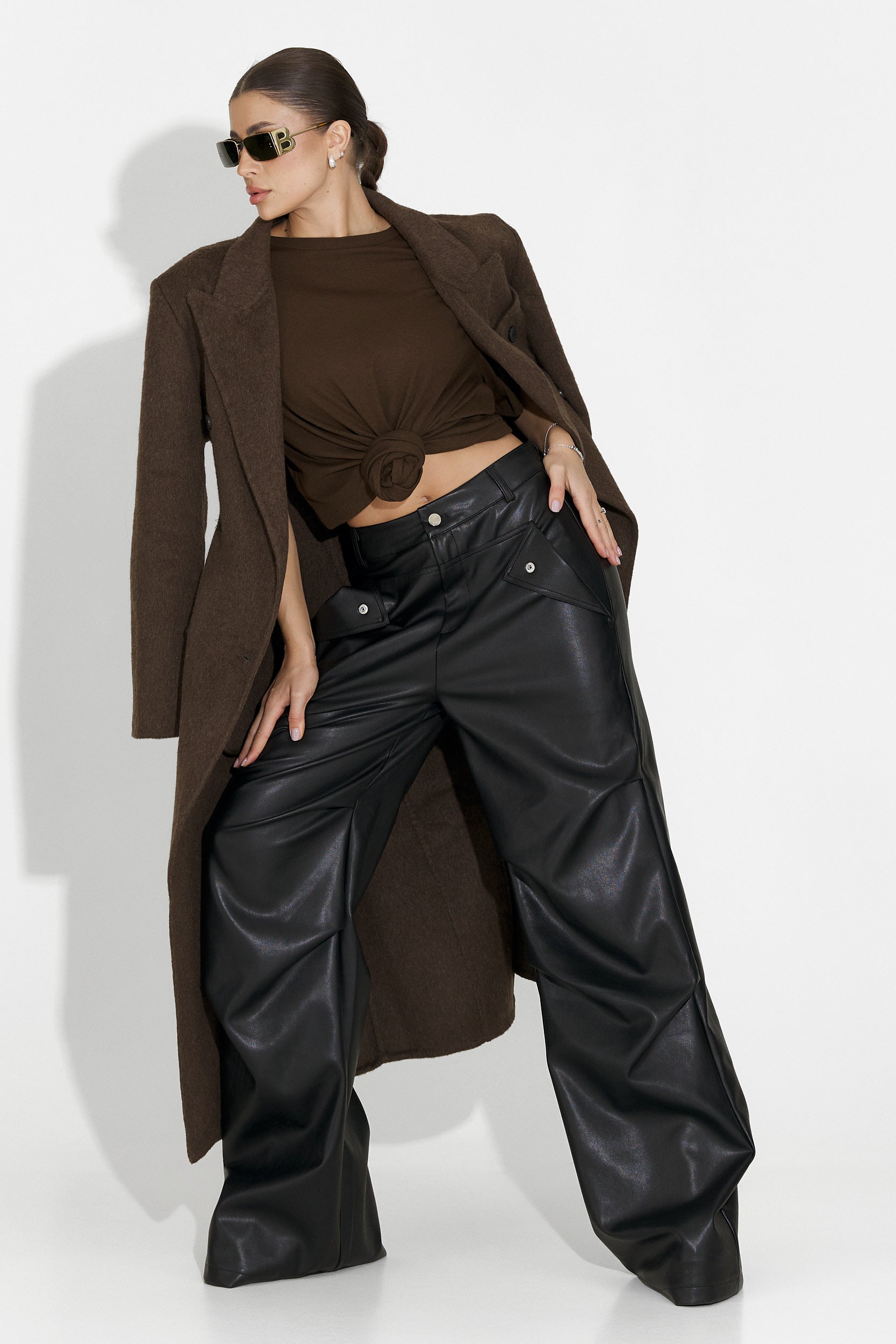 Кафява дамска блуза за ежедневие Norelia Bogas