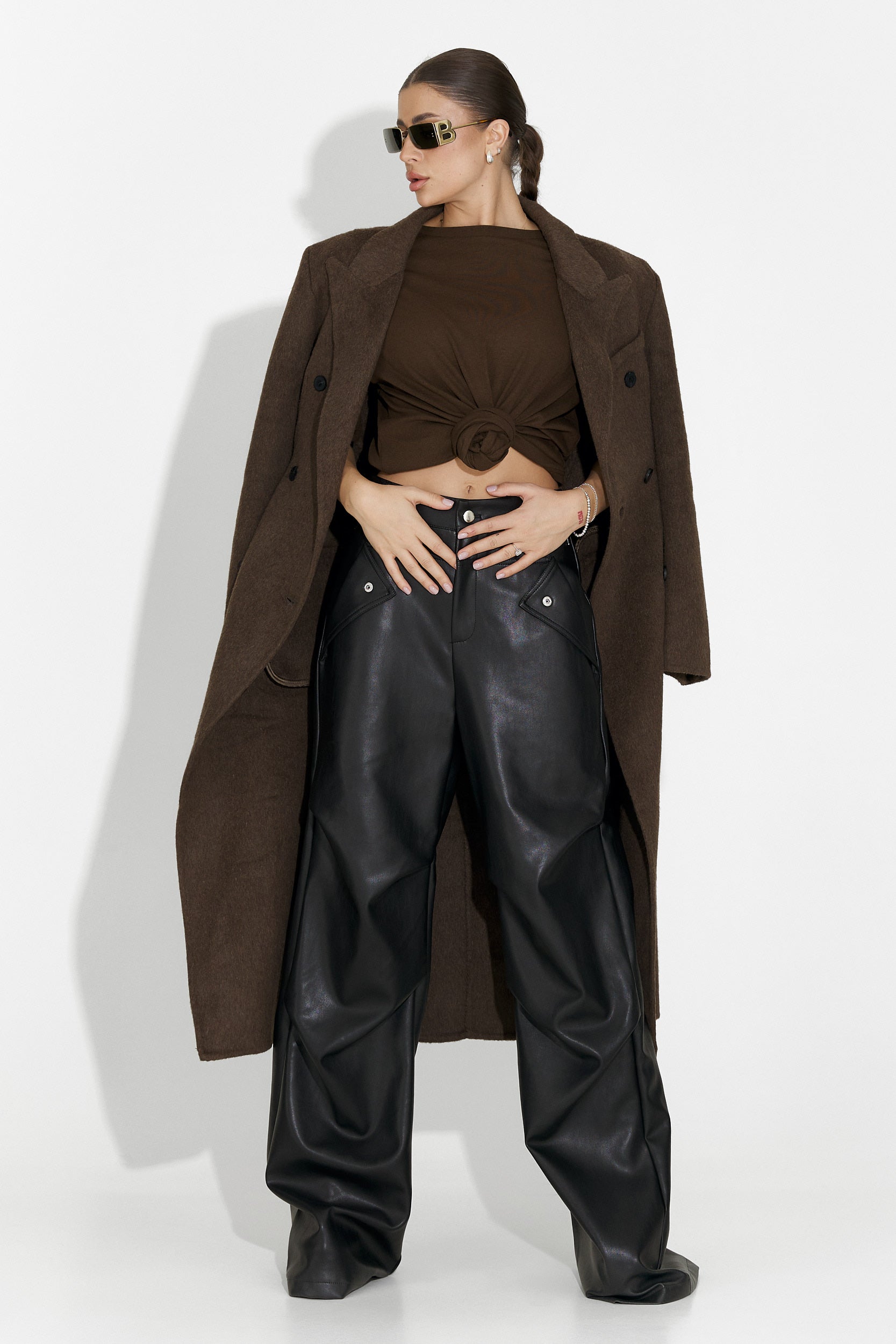 Кафява дамска блуза за ежедневие Norelia Bogas