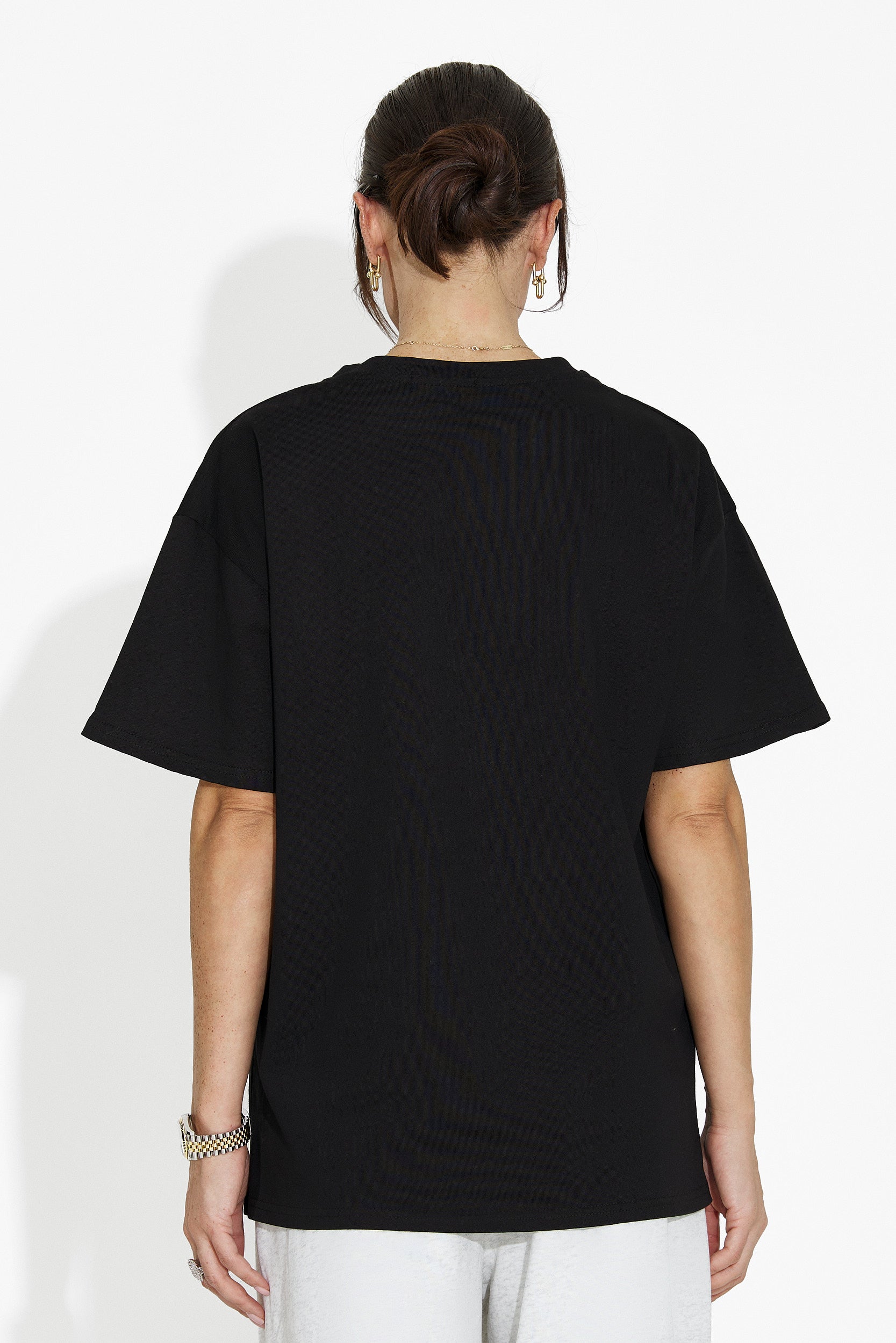 Дамска ежедневна черна тениска Lunesa Bogas