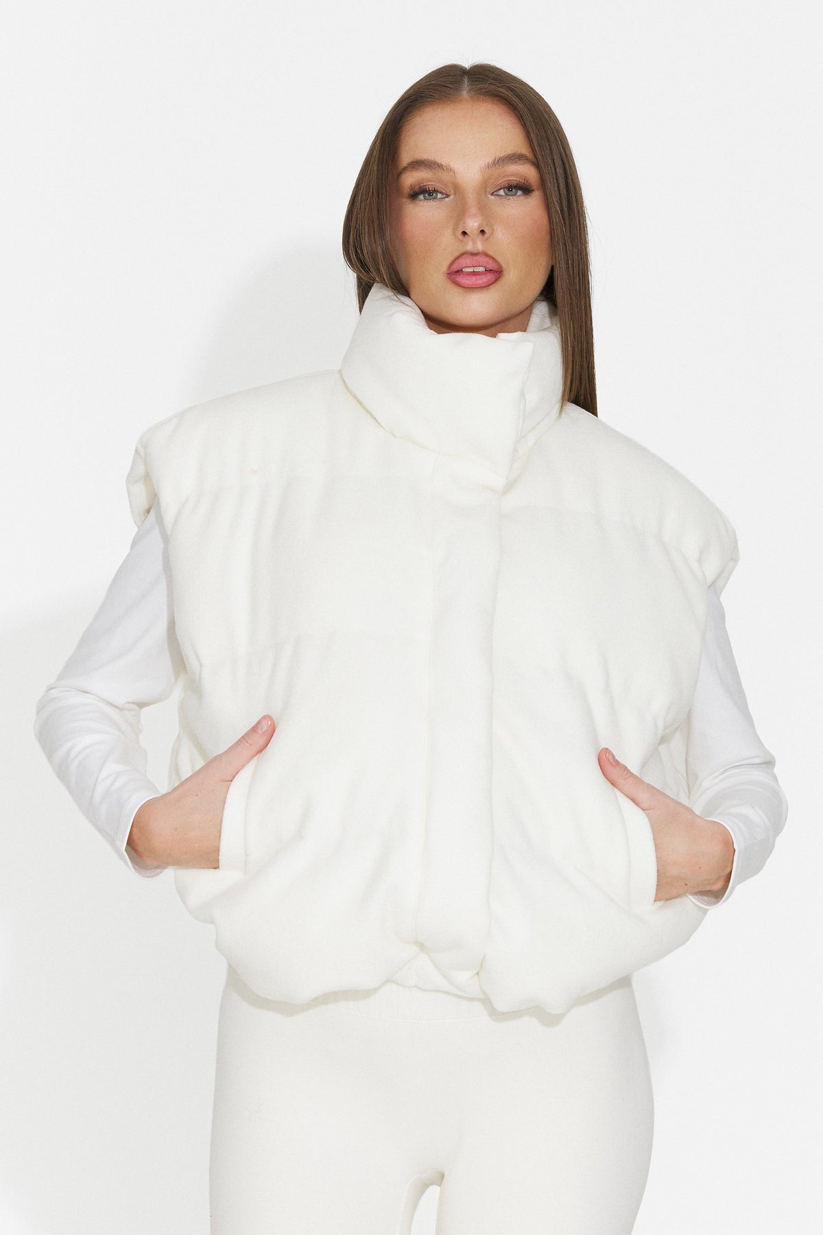 Vesta casual crem Glymzesia Bogas