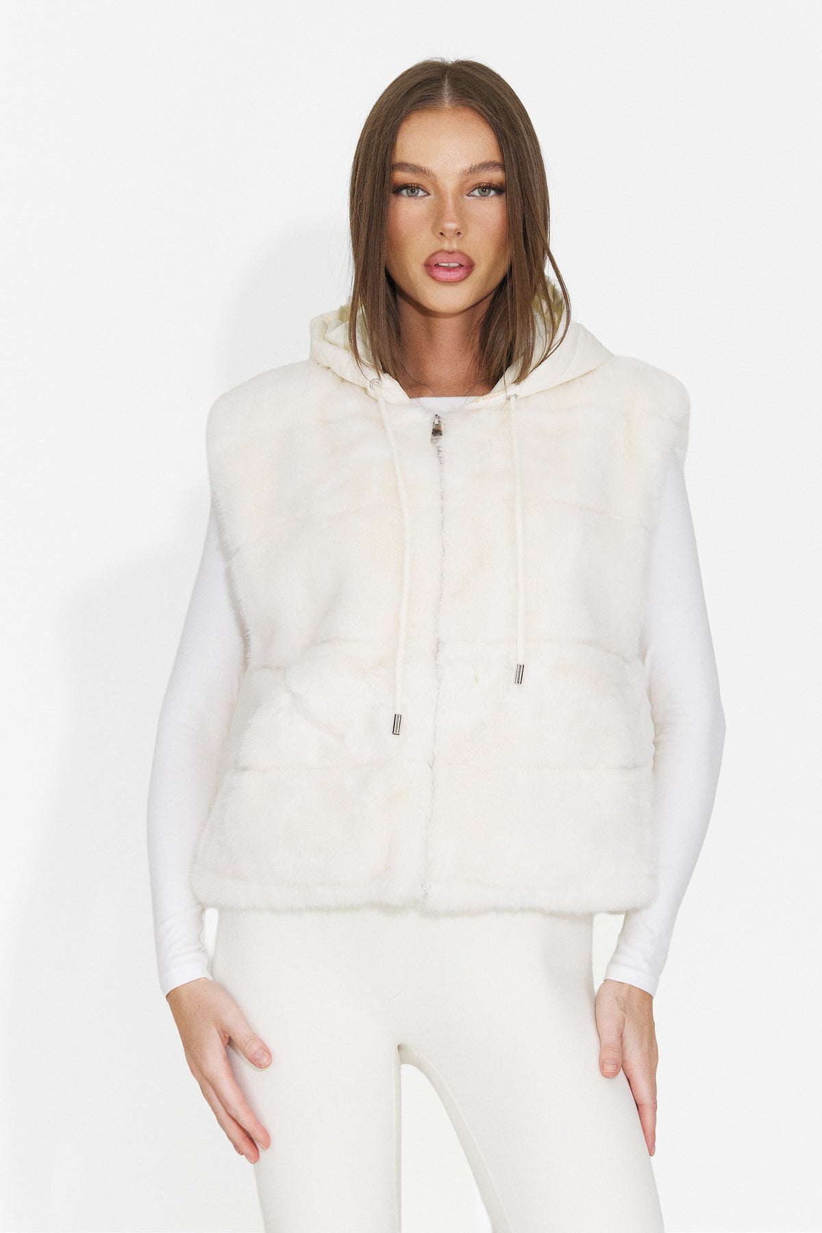 Vesta casual crem Jonideria Bogas
