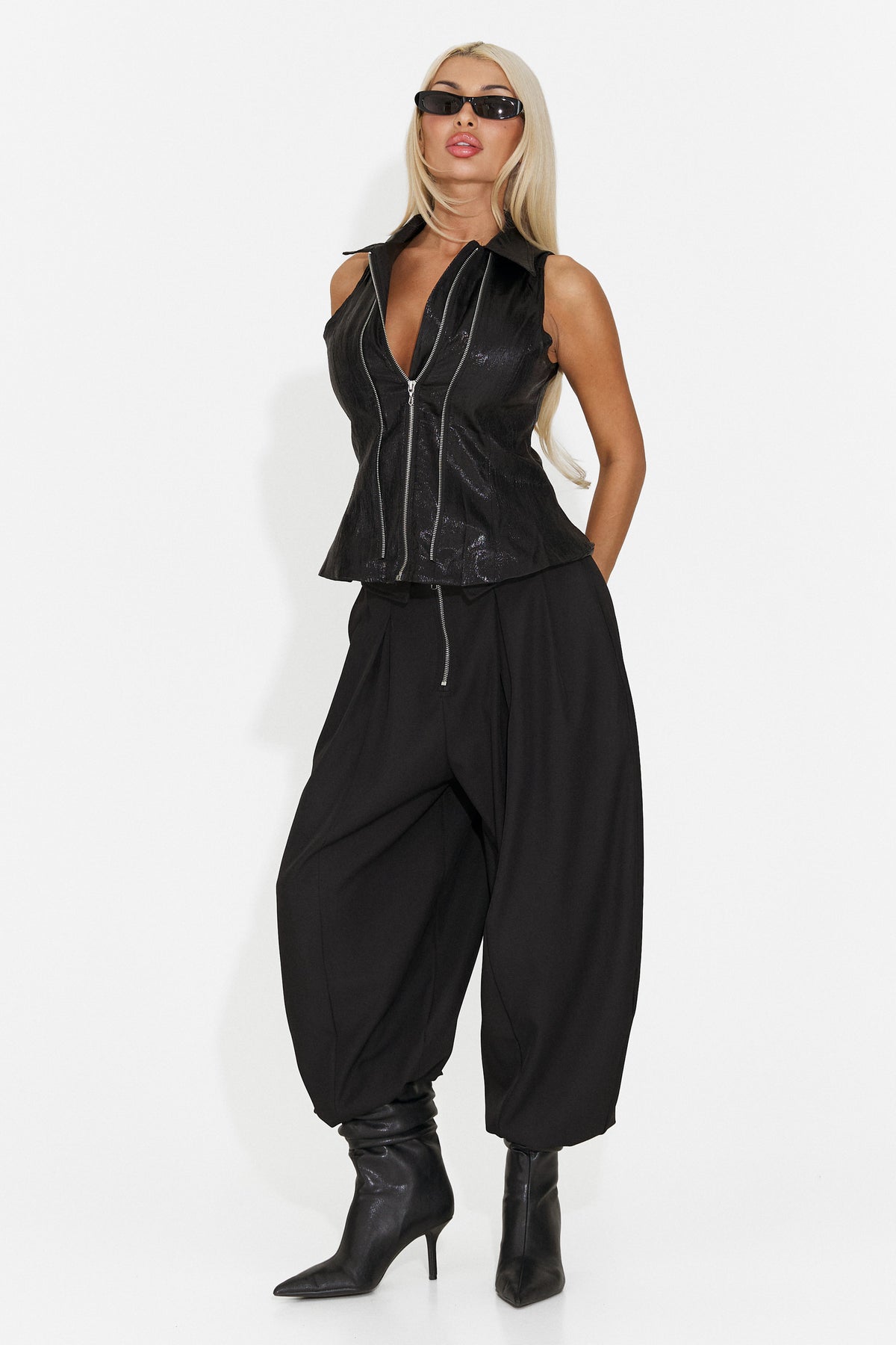 Vesta casual neagra Tymvoira Bogas