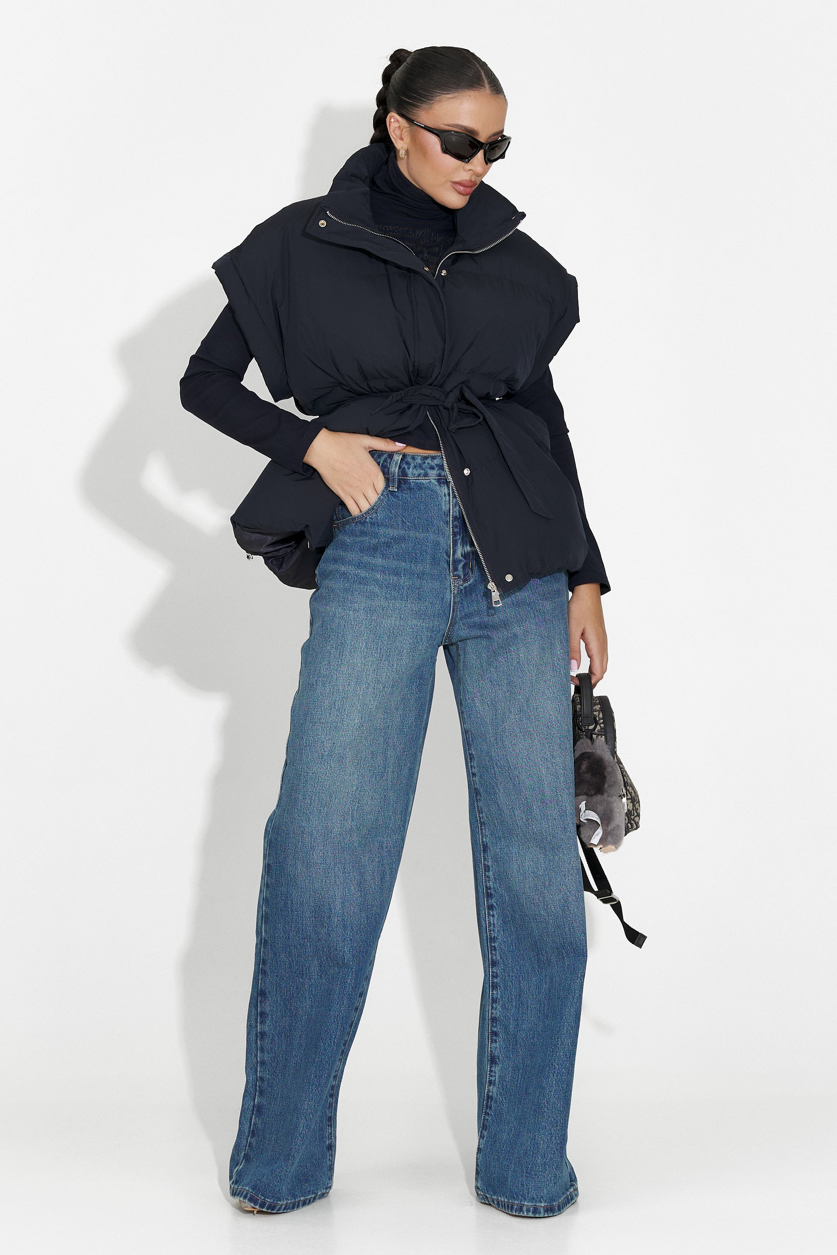 Дамска ежедневна веста в тъмносиньо Denoria Bogas