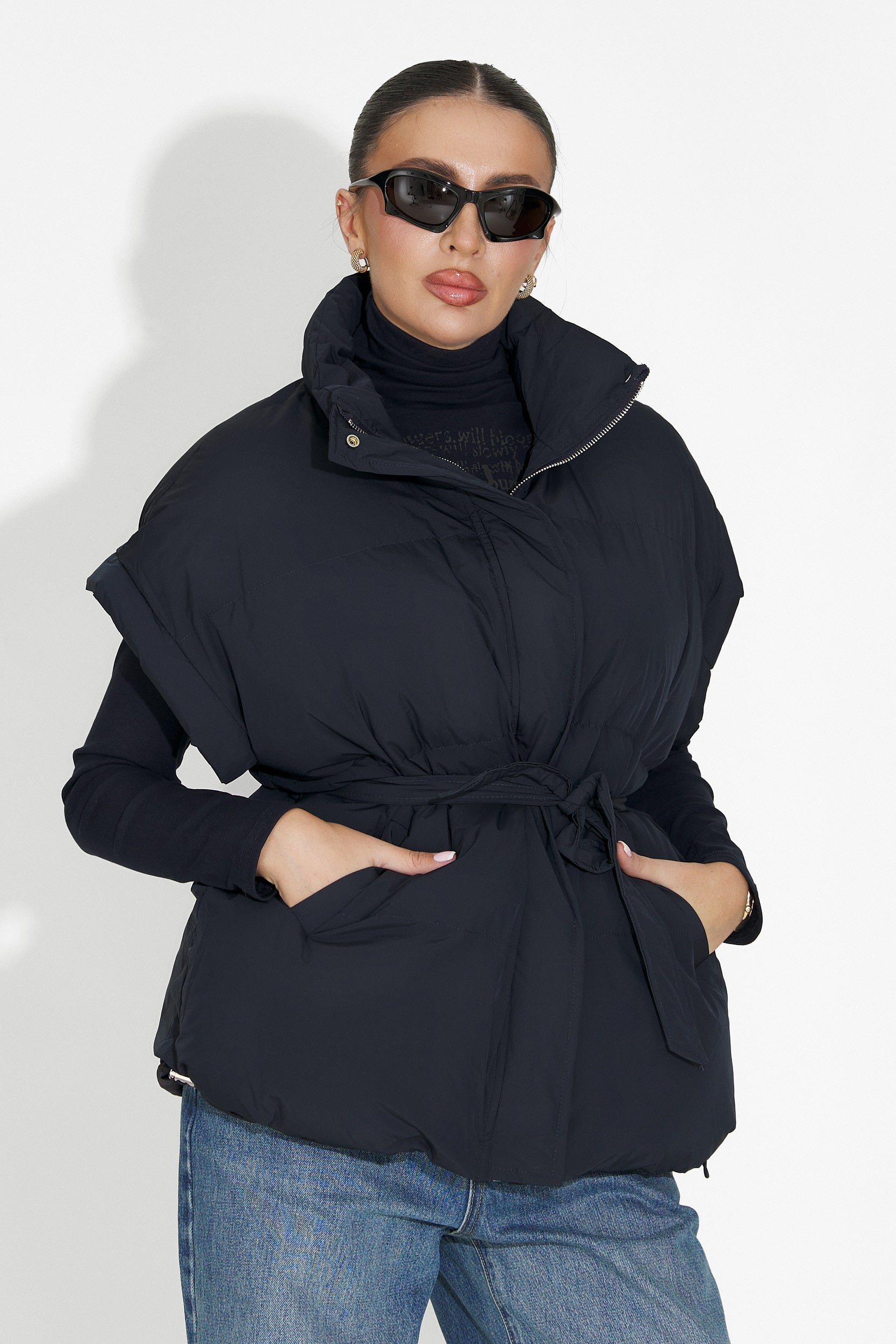 Дамска ежедневна веста в тъмносиньо Denoria Bogas