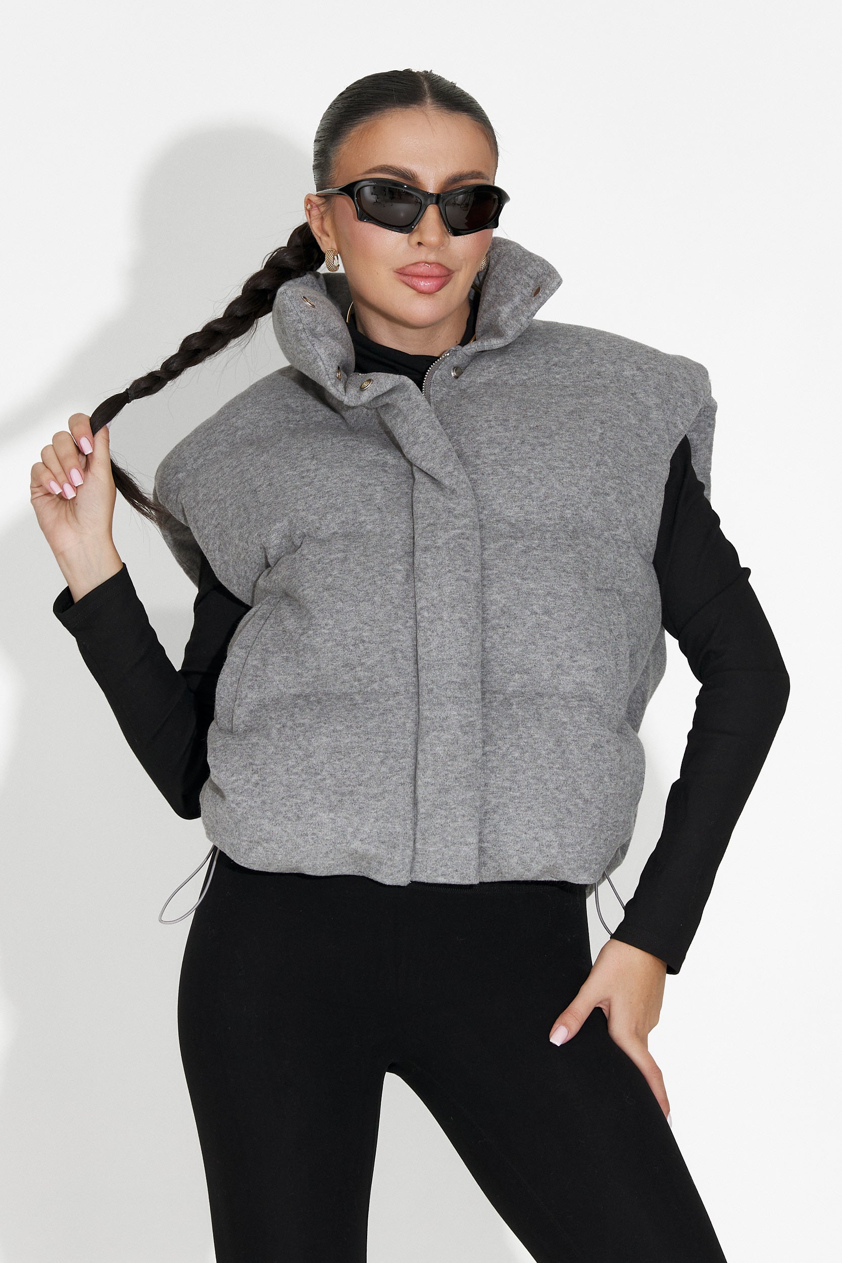 Сива дамска ежедневна жилетка Cendira Bogas