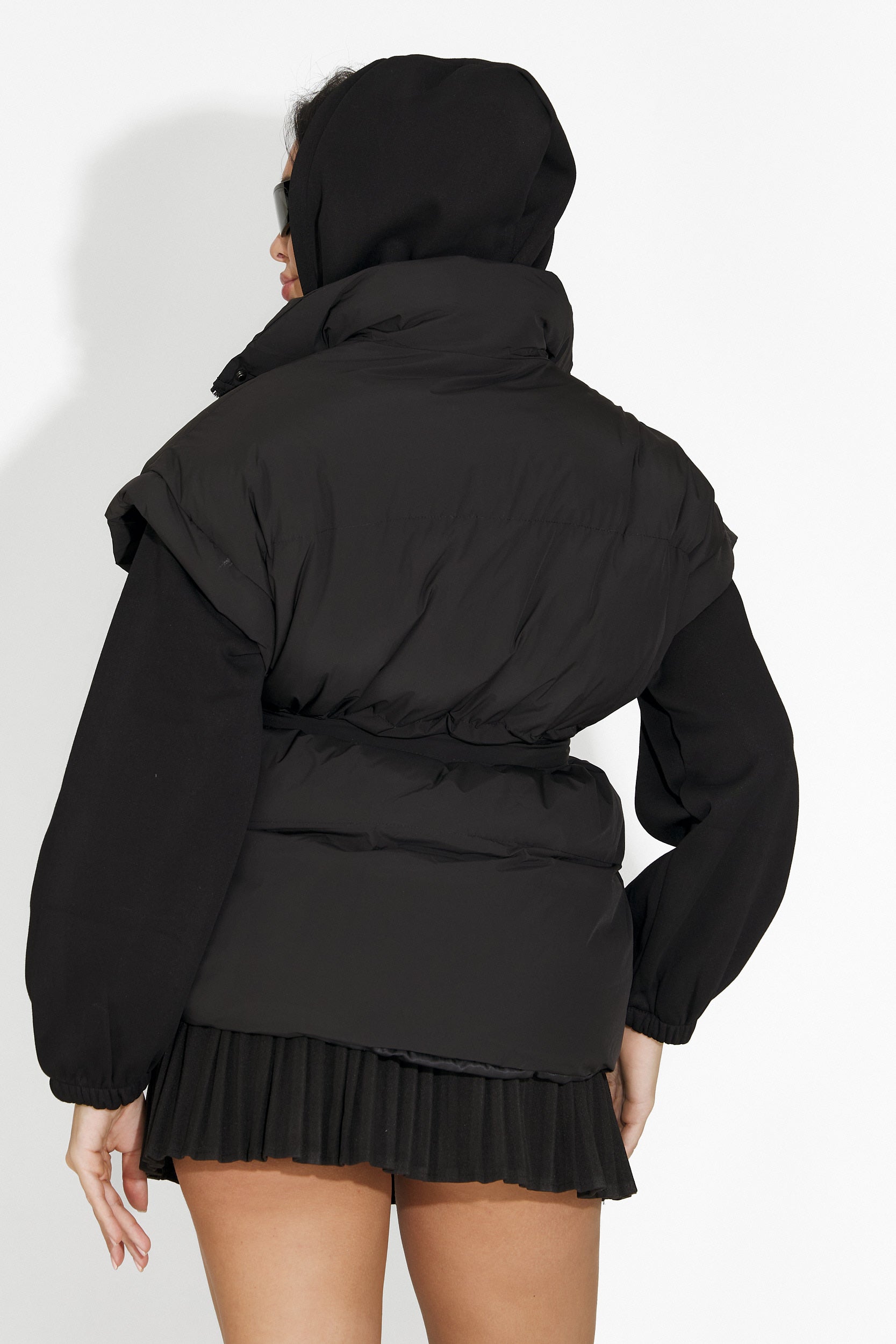 Черен дамски ежедневен жилетка Denoria Bogas