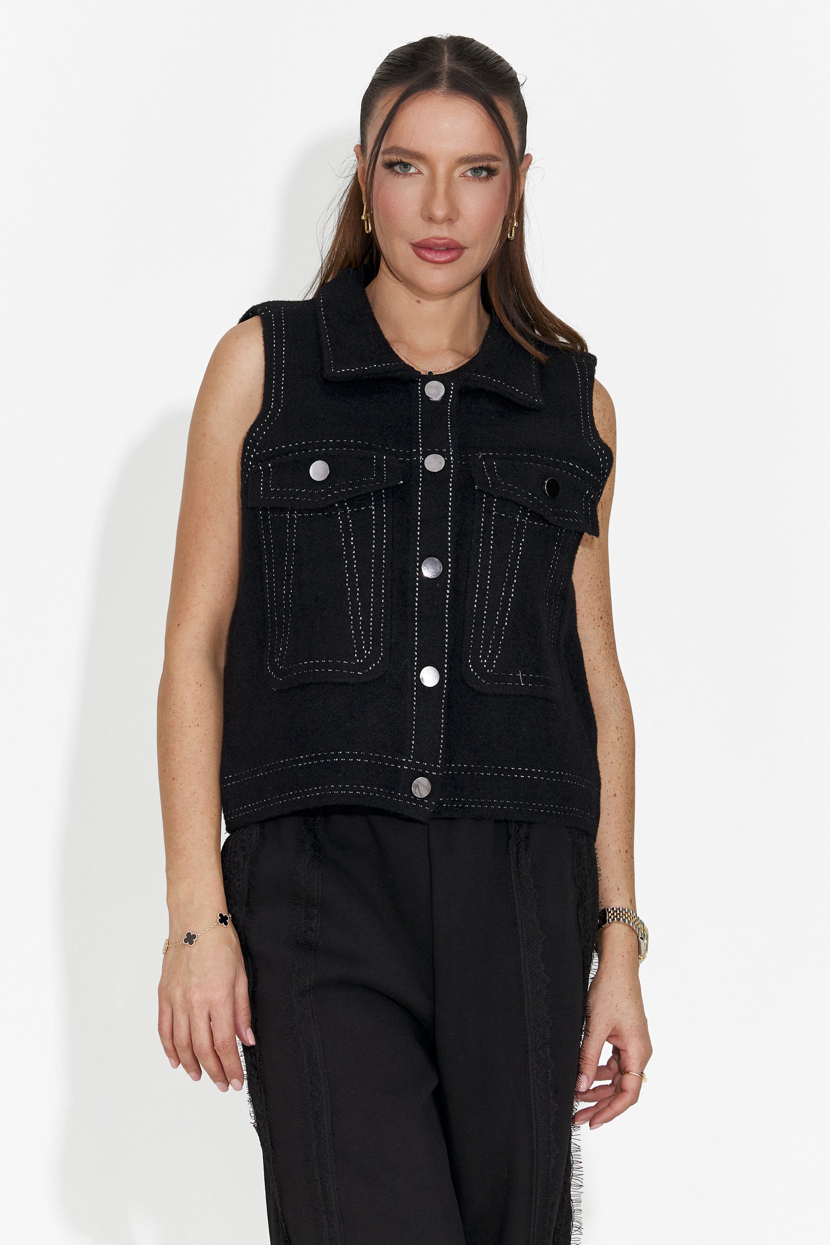 Калерия Богас Черен Спортен Елек за Дами