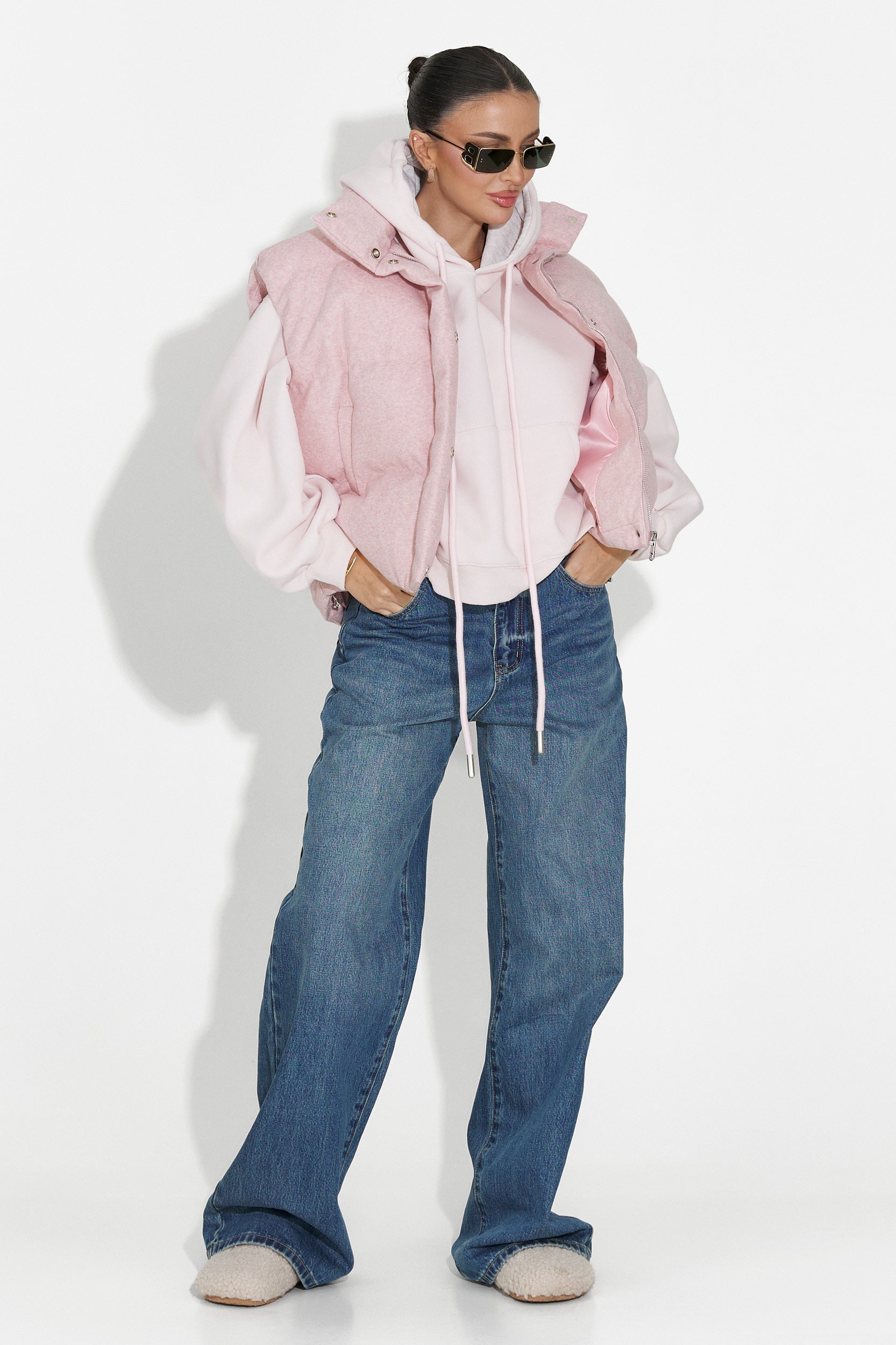 Розова дамска ежедневна жилетка Cendira Bogas