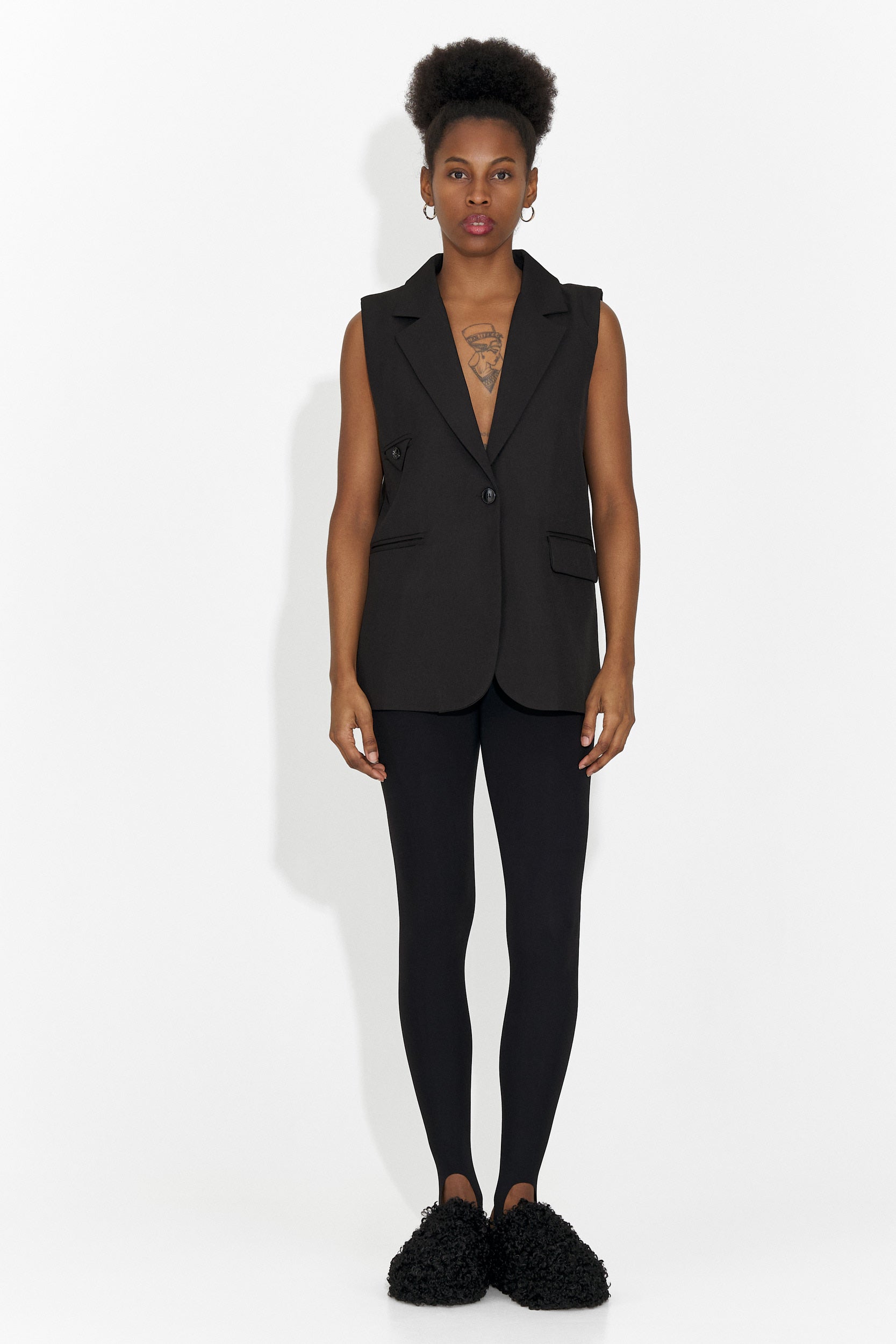 Елегантен дамски черен елек Angila Bogas