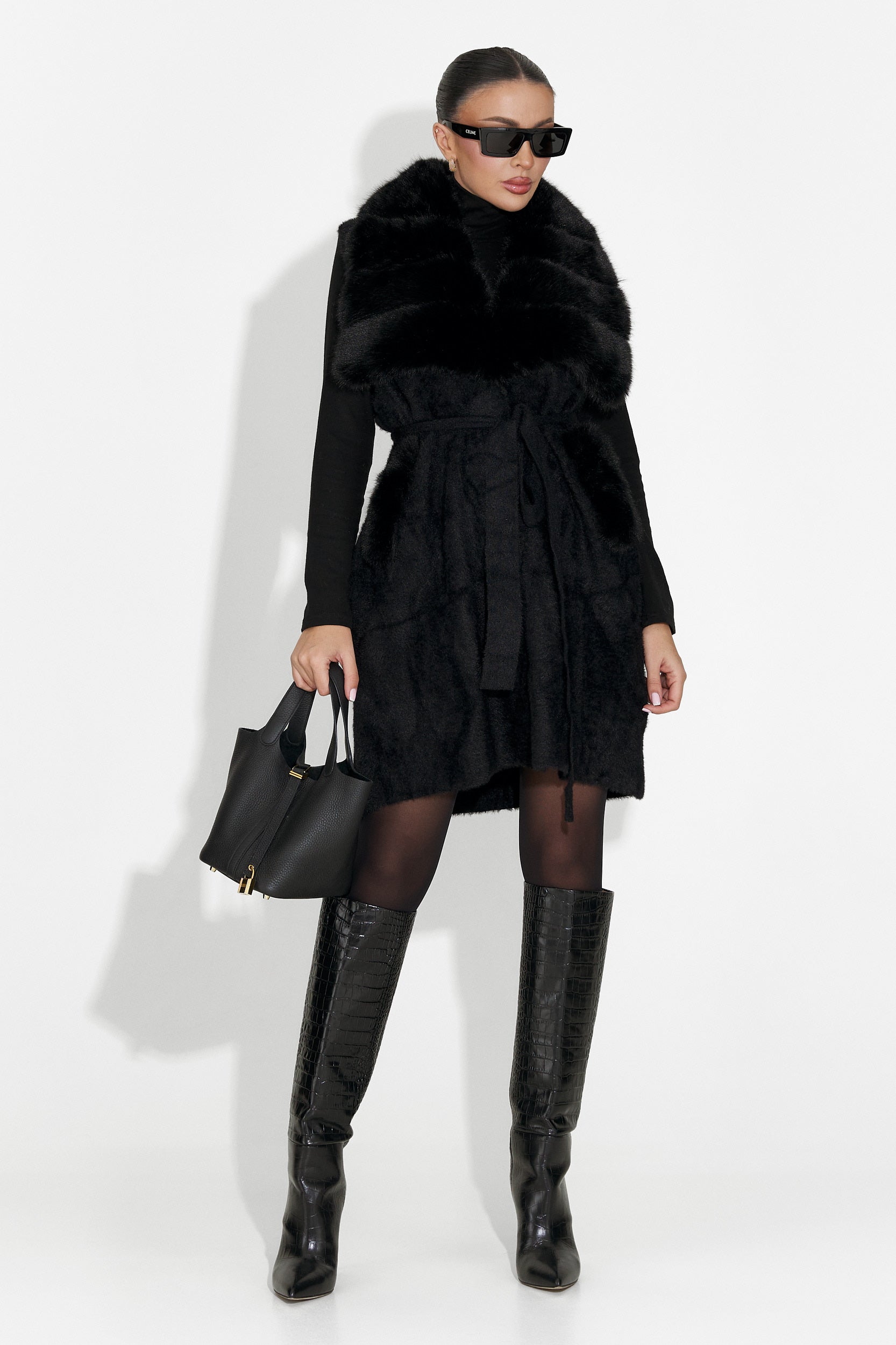 Черен дамски елек Cloria Bogas