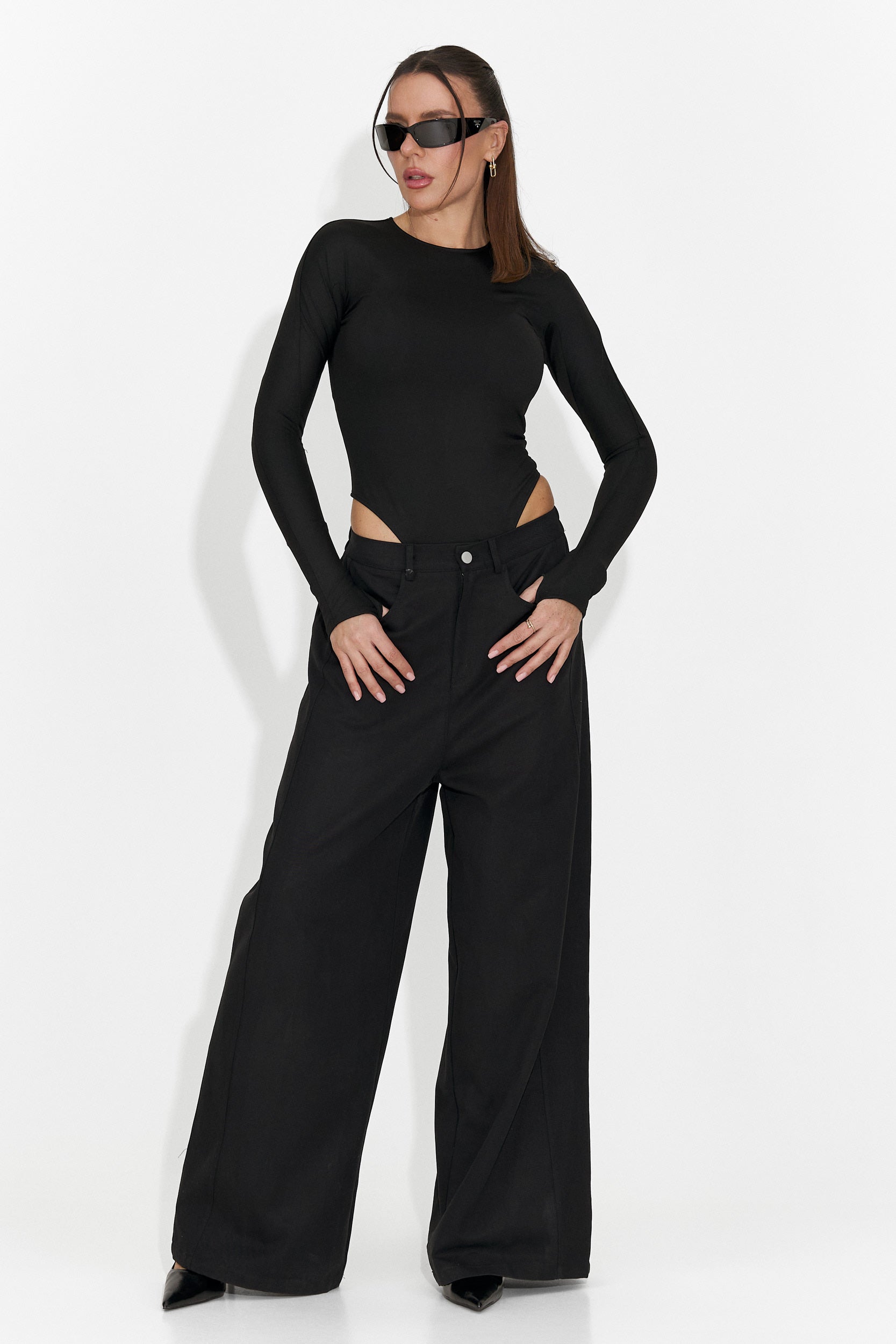 Дамски ежедневни черни дънки Irsaia Bogas