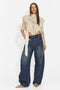 Blugi casual bleu Tasina Bogas