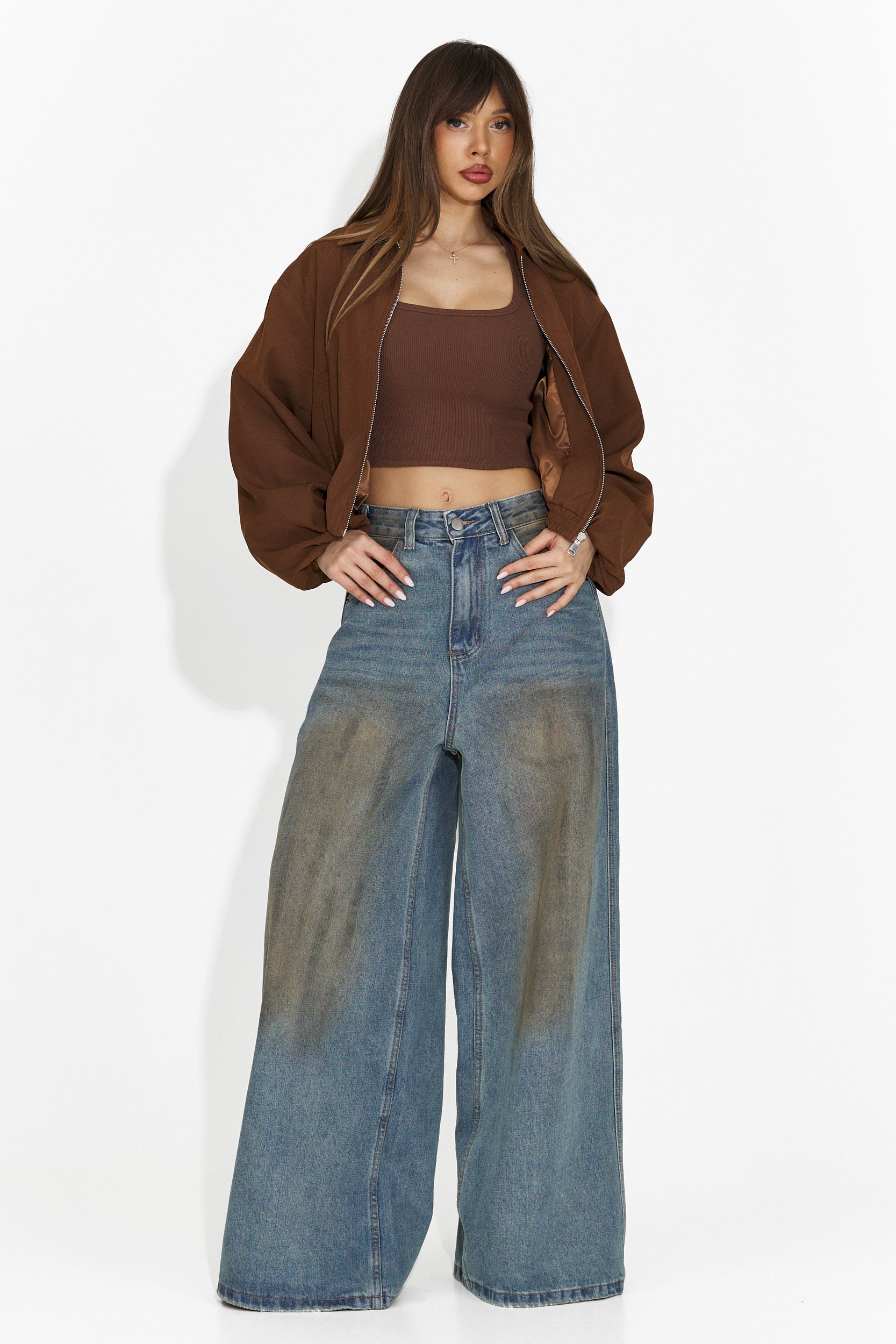 Сини дамски ежедневни дънки Angeliana Bogas