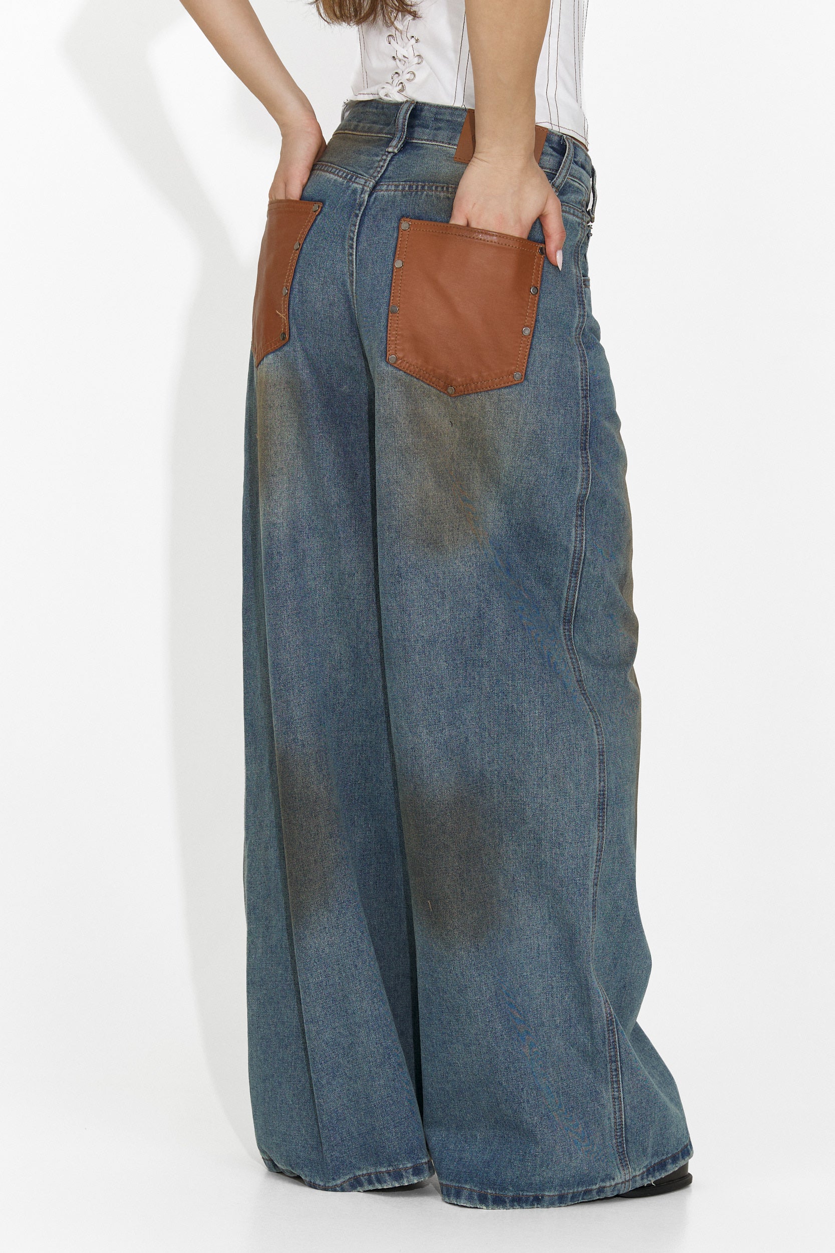 Сини дамски ежедневни дънки Angeliana Bogas