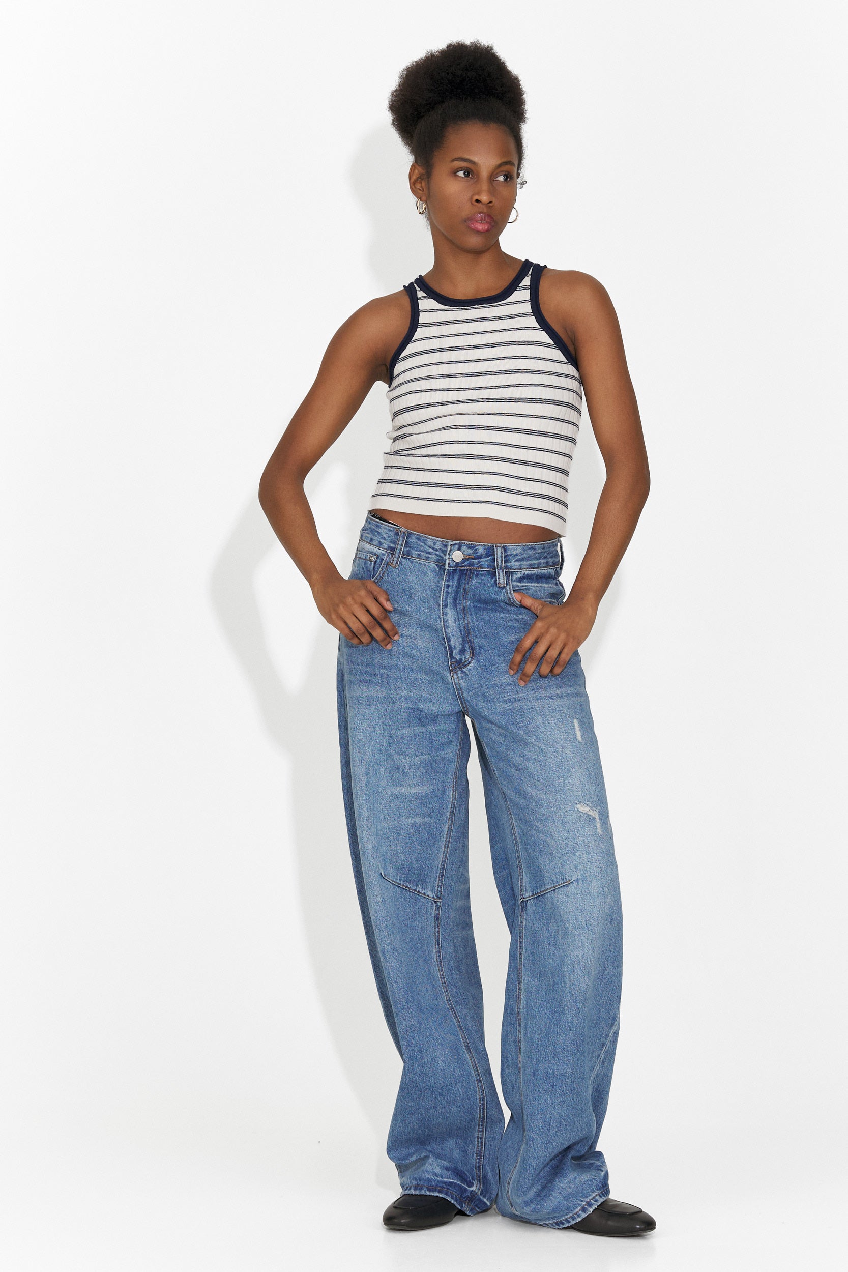 Дамски ежедневни сини дънки Hanina Bogas