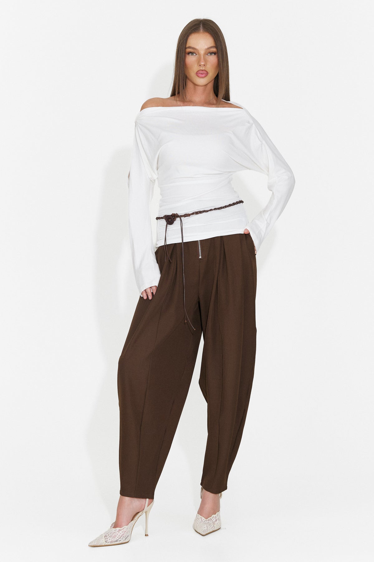 Bluza casual alba Niluova Bogas