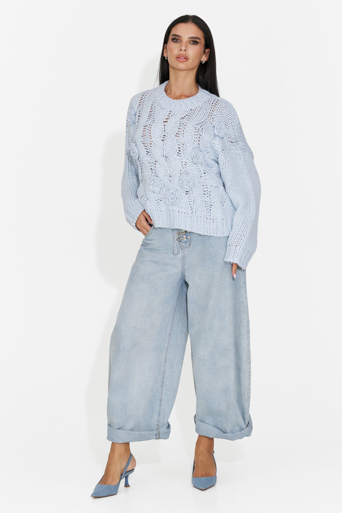 Bluza casual bleu Elsyia Bogas