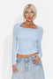 Bluza casual bleu Hyznira Bogas