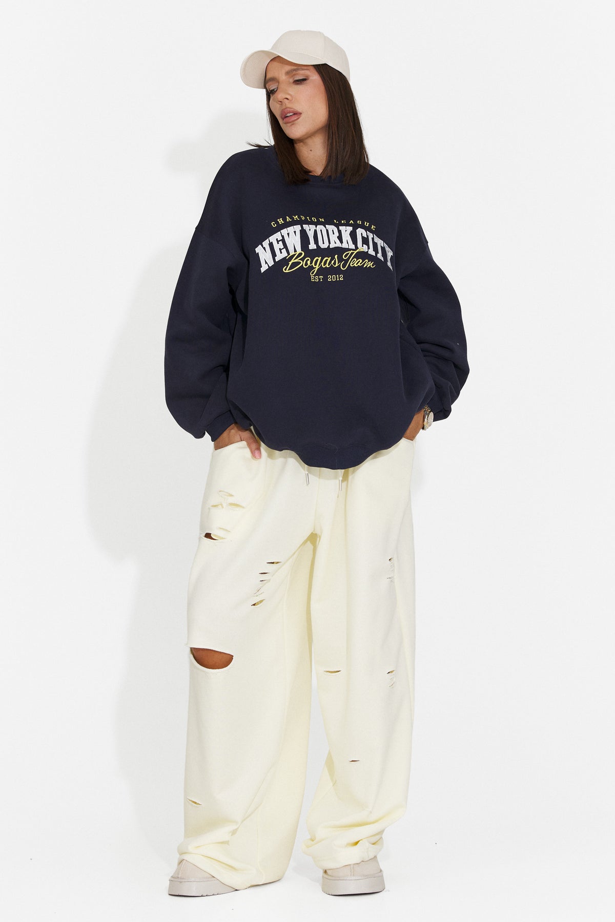 Bluza casual bleumarin Vinaoira Bogas