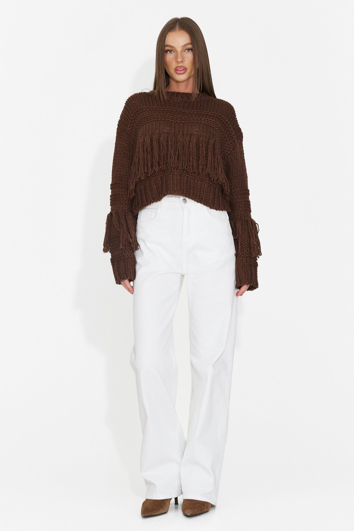 Bluza casual maro Doleavia Bogas