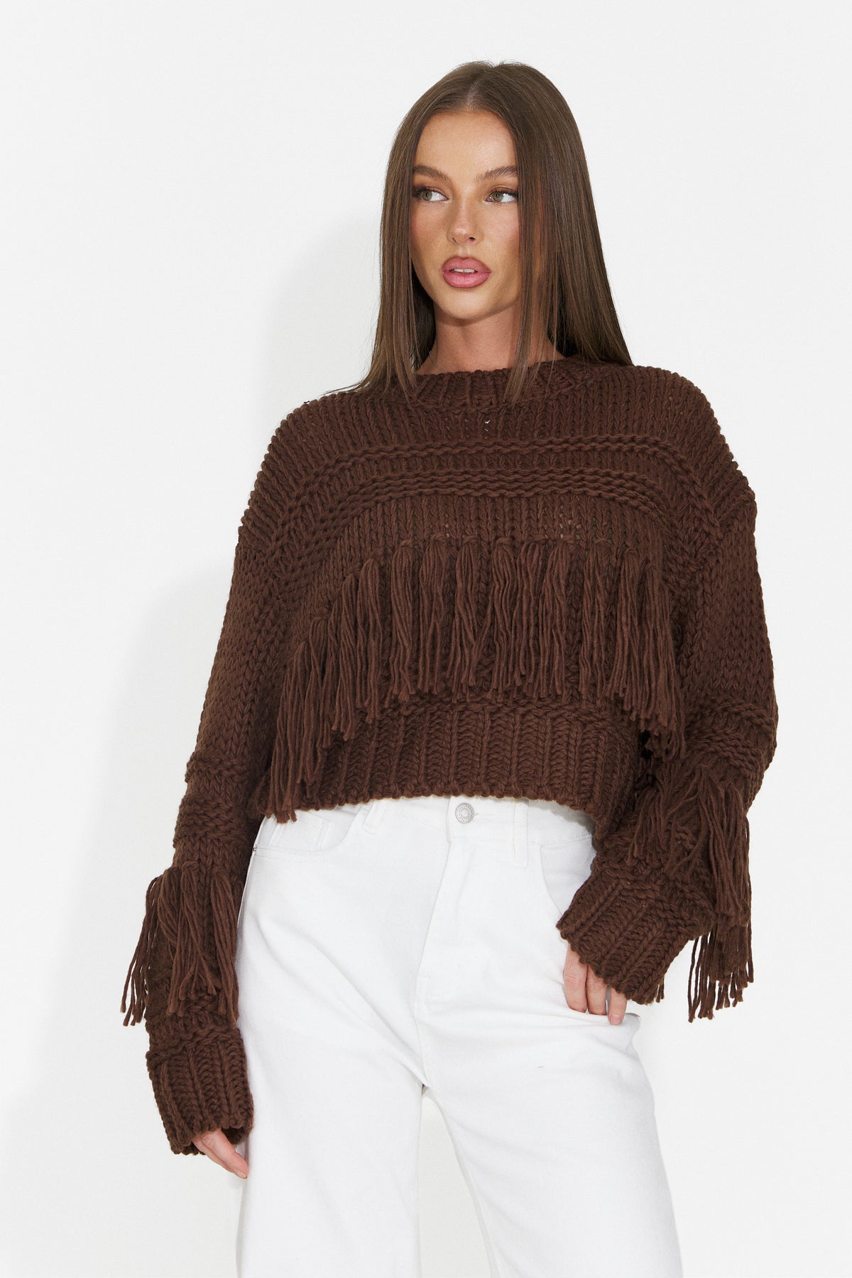Bluza casual maro Doleavia Bogas