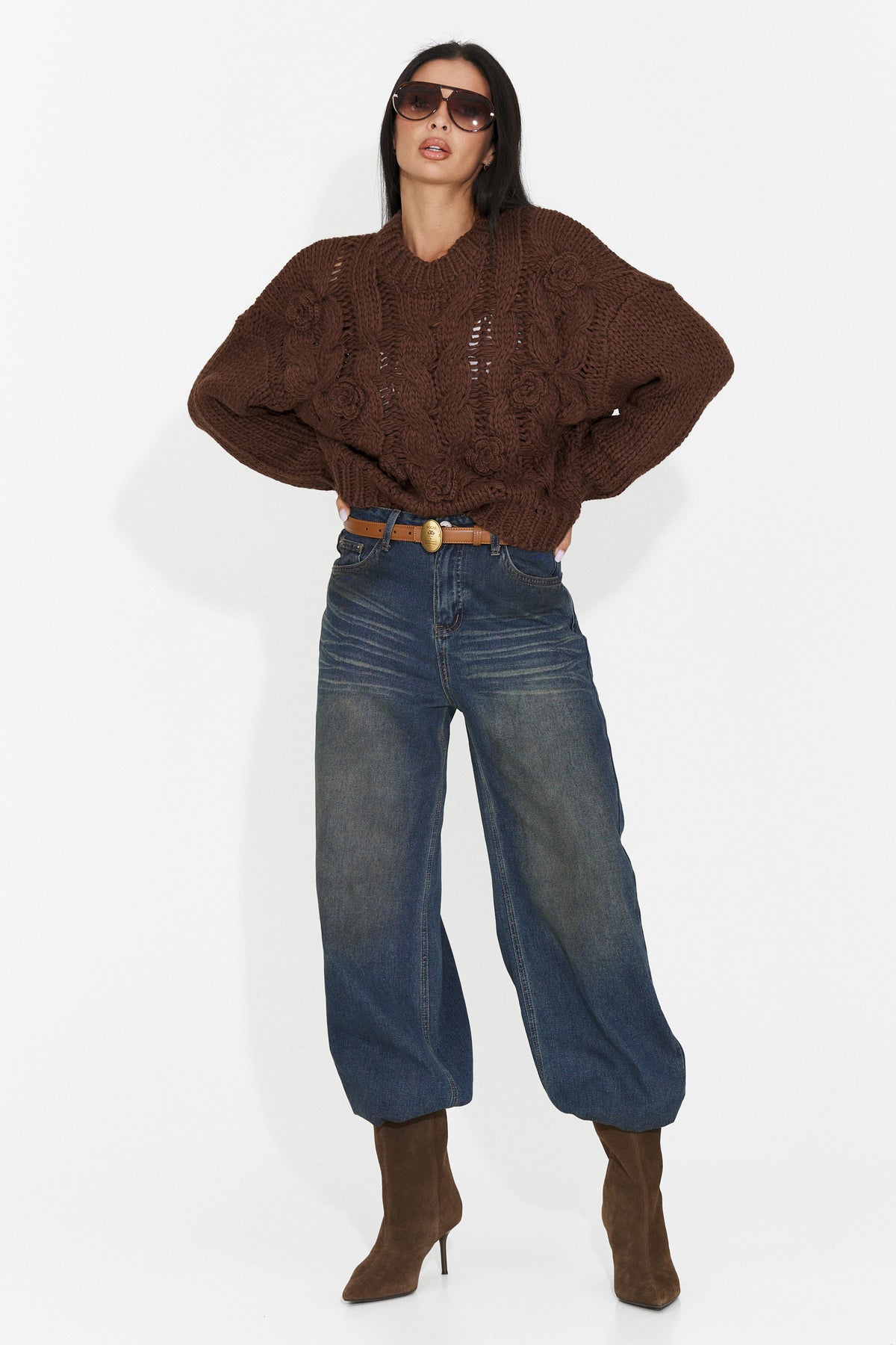 Bluza casual maro Elsyia Bogas