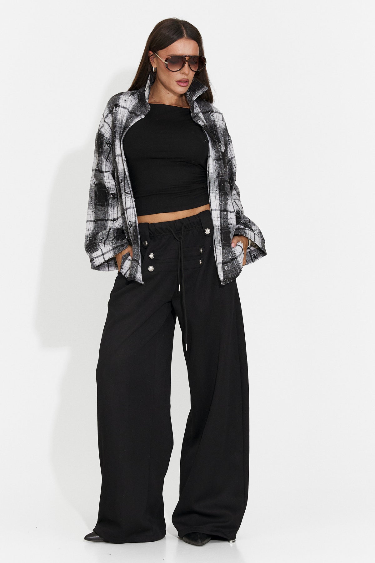 Bluza casual neagra Hyznira Bogas