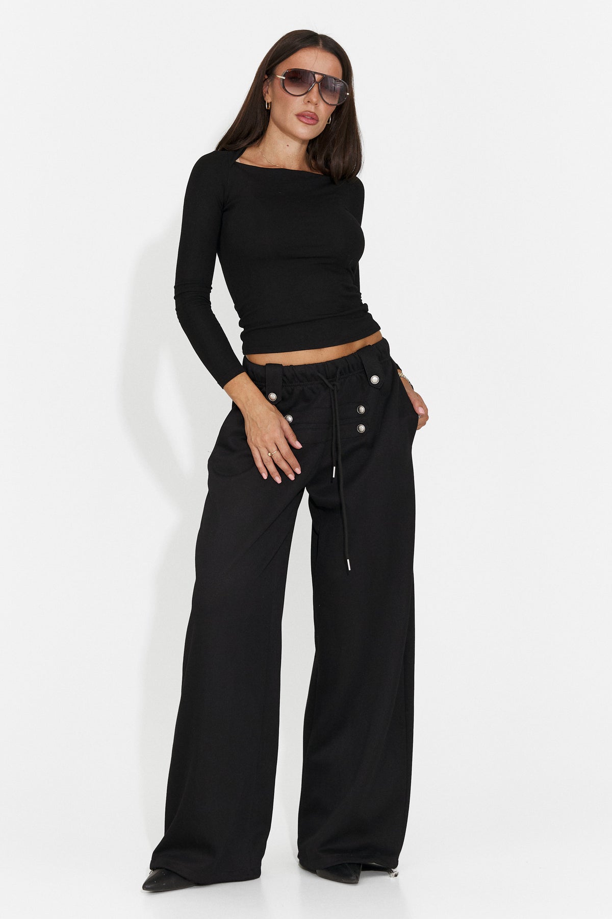 Bluza casual neagra Hyznira Bogas