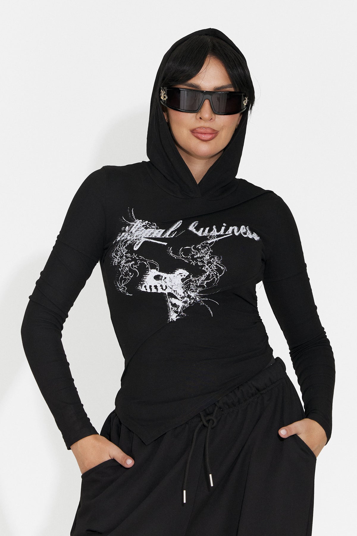 Bluza casual neagra Pranolaira Bogas