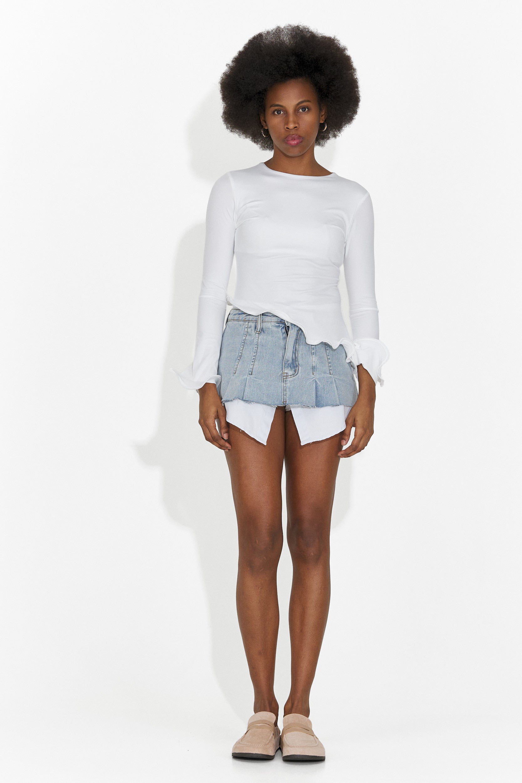 Дамска ежедневна блуза бяла Enisea Bogas