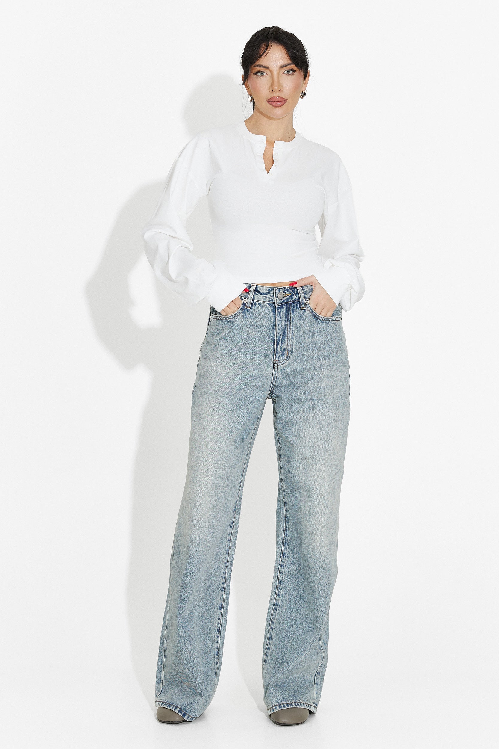 Блуза дамска ежедневна бяла Tivora Bogas