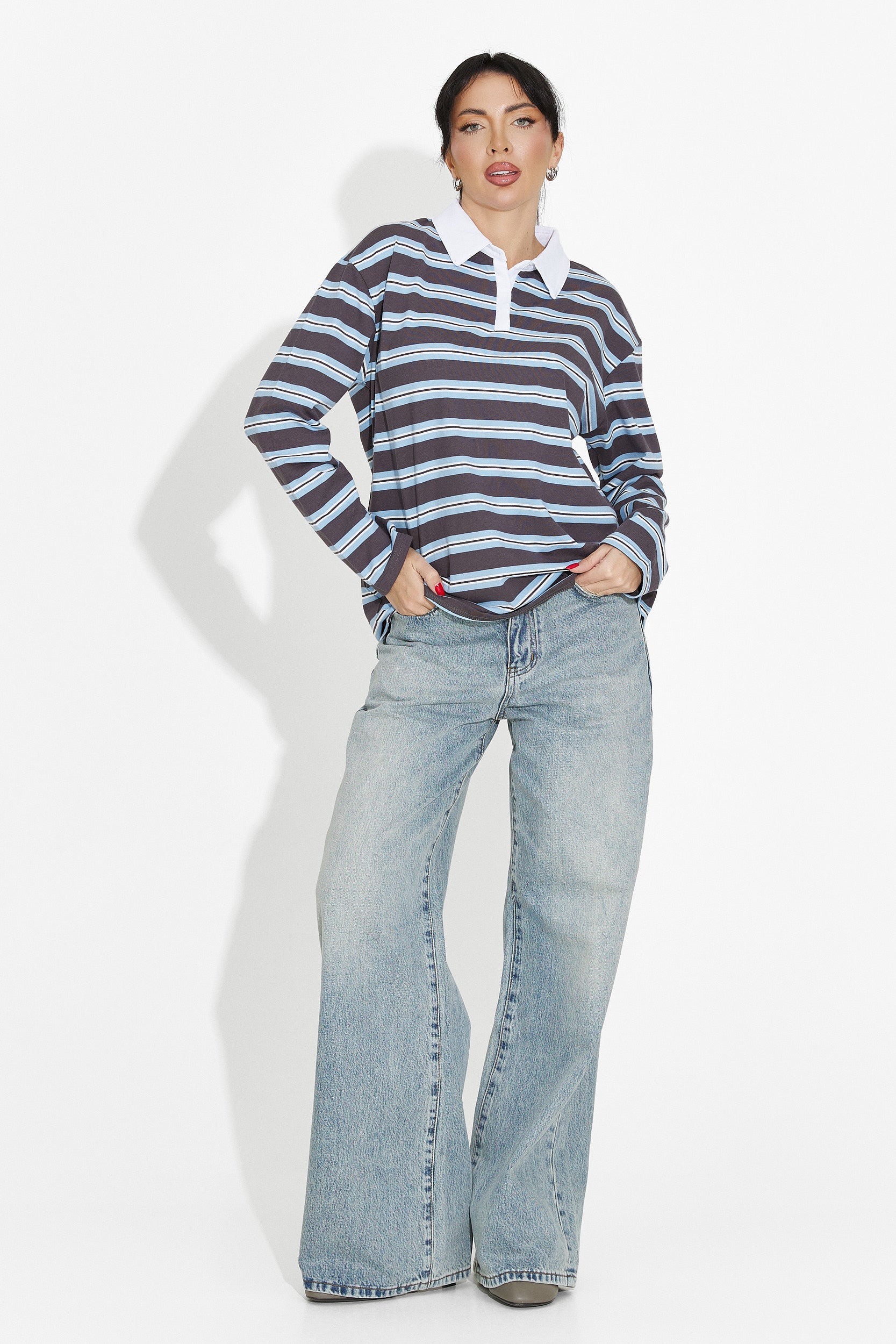 Дамска блуза ежедневна светлосиня Paloma Bogas