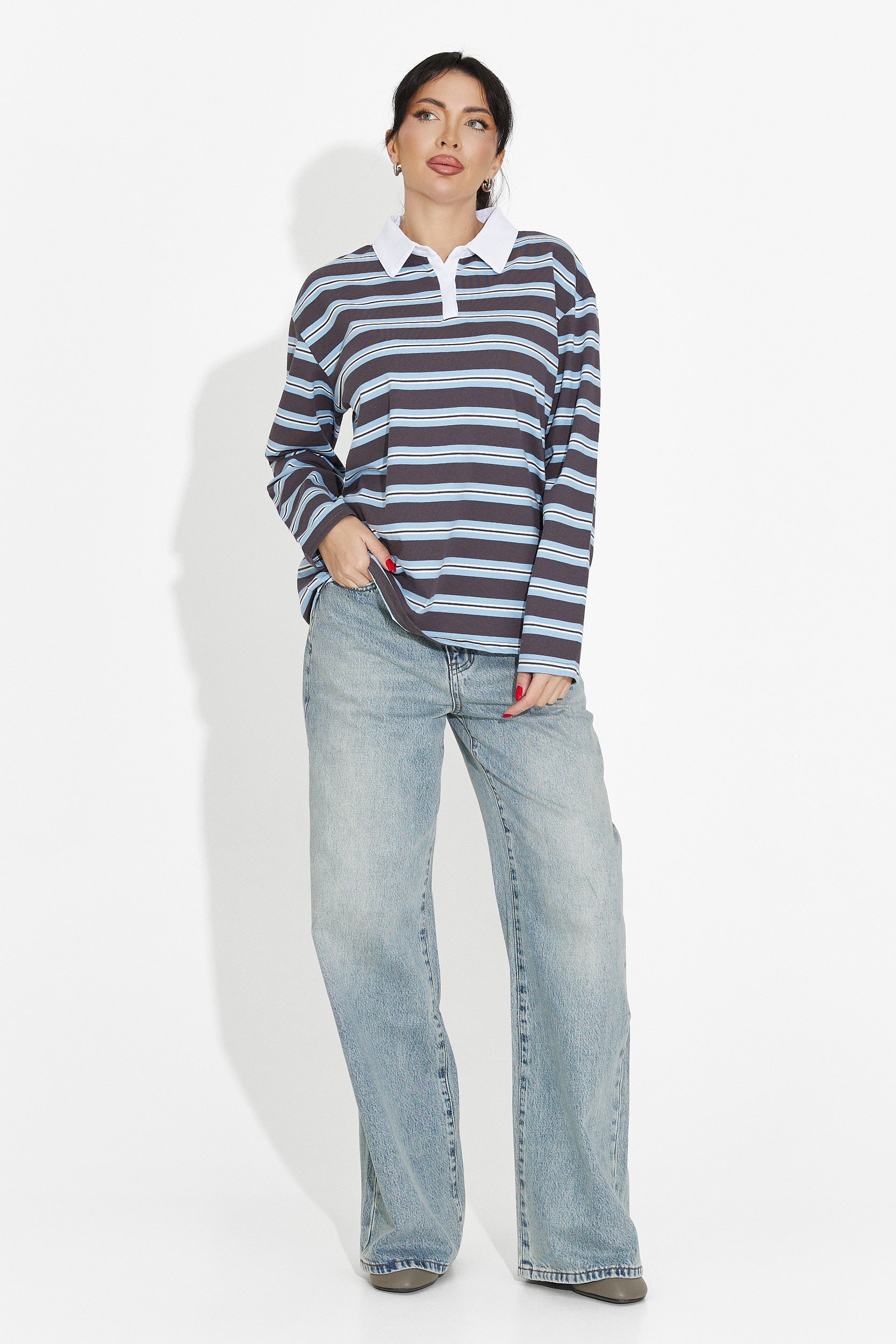 Дамска блуза ежедневна светлосиня Paloma Bogas