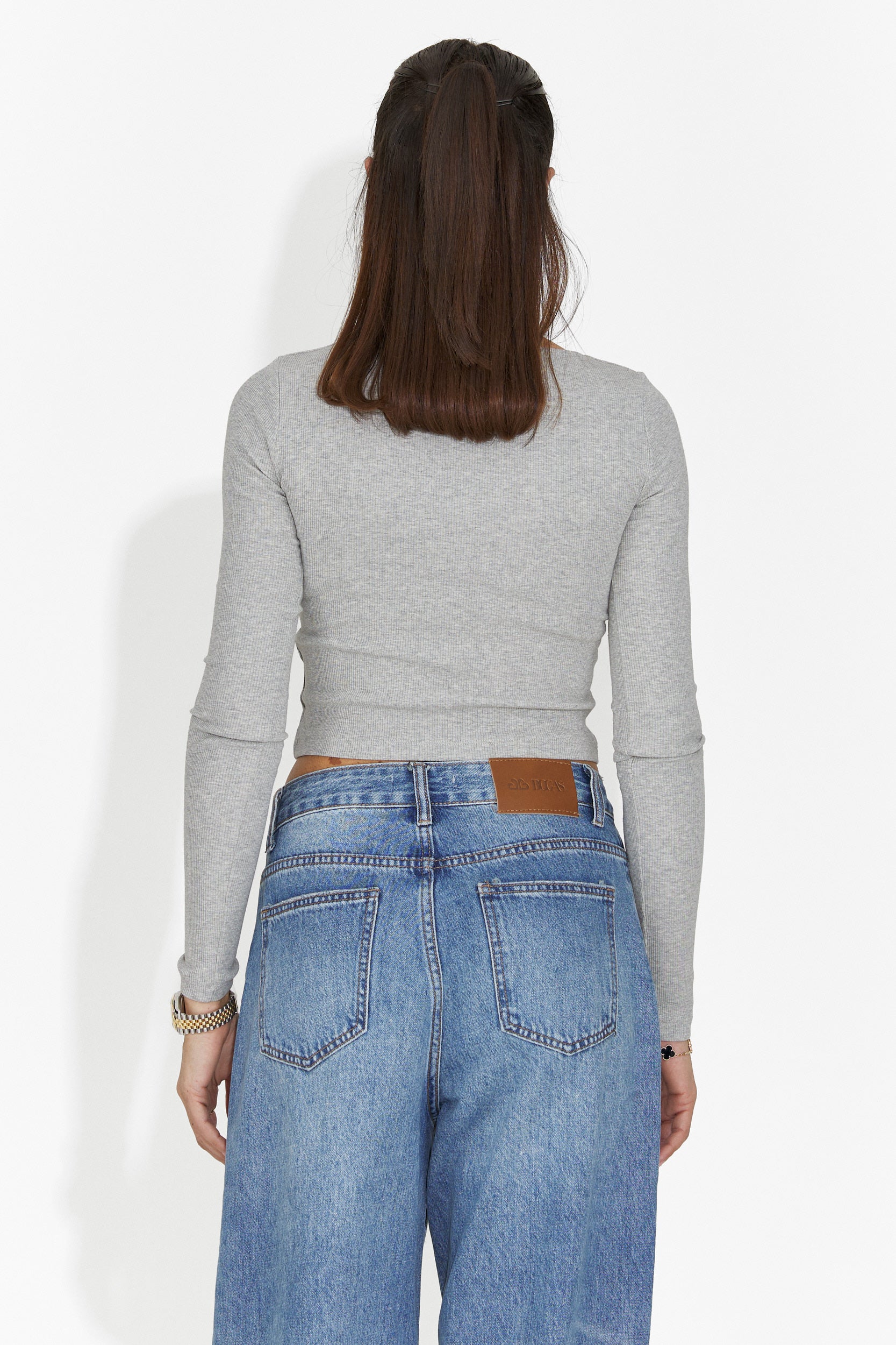 Дамска ежедневна блуза в сиво Dariana Bogas