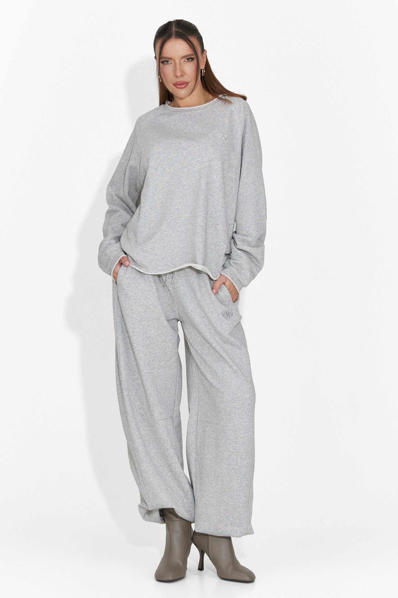 Сива дамска ежедневна блуза Kapia Bogas