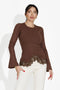 Кафява дамска ежедневна блуза Daiela Bogas